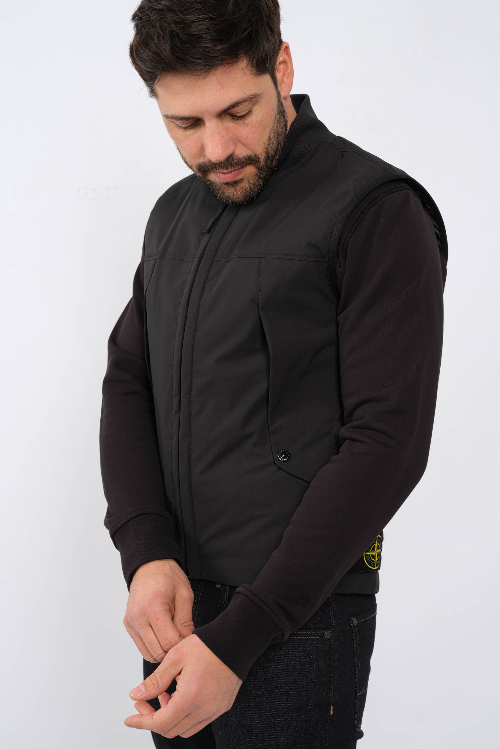 VESTE SANS MANCHE STONE ISLAND NOIRE 8015G0121-V0029