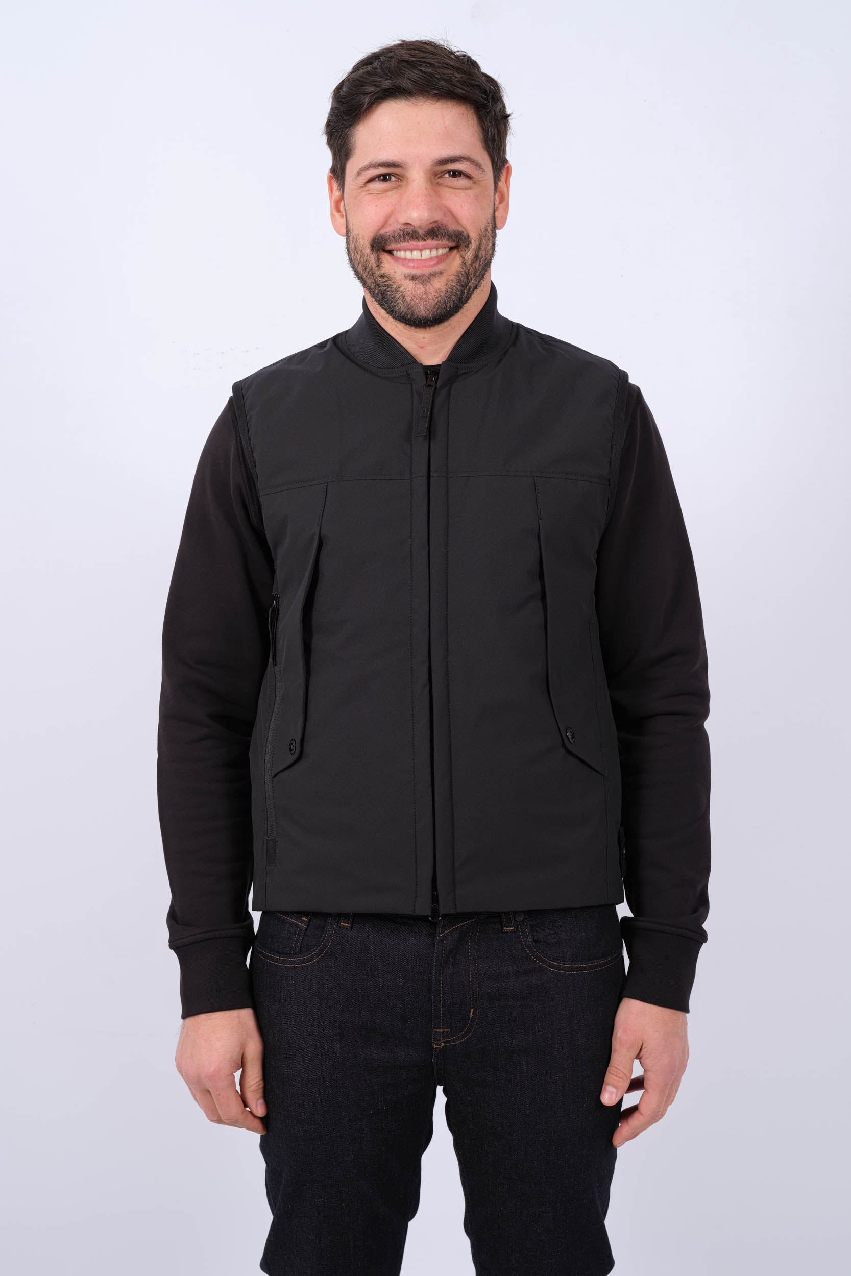 VESTE SANS MANCHE STONE ISLAND NOIRE 8015G0121-V0029