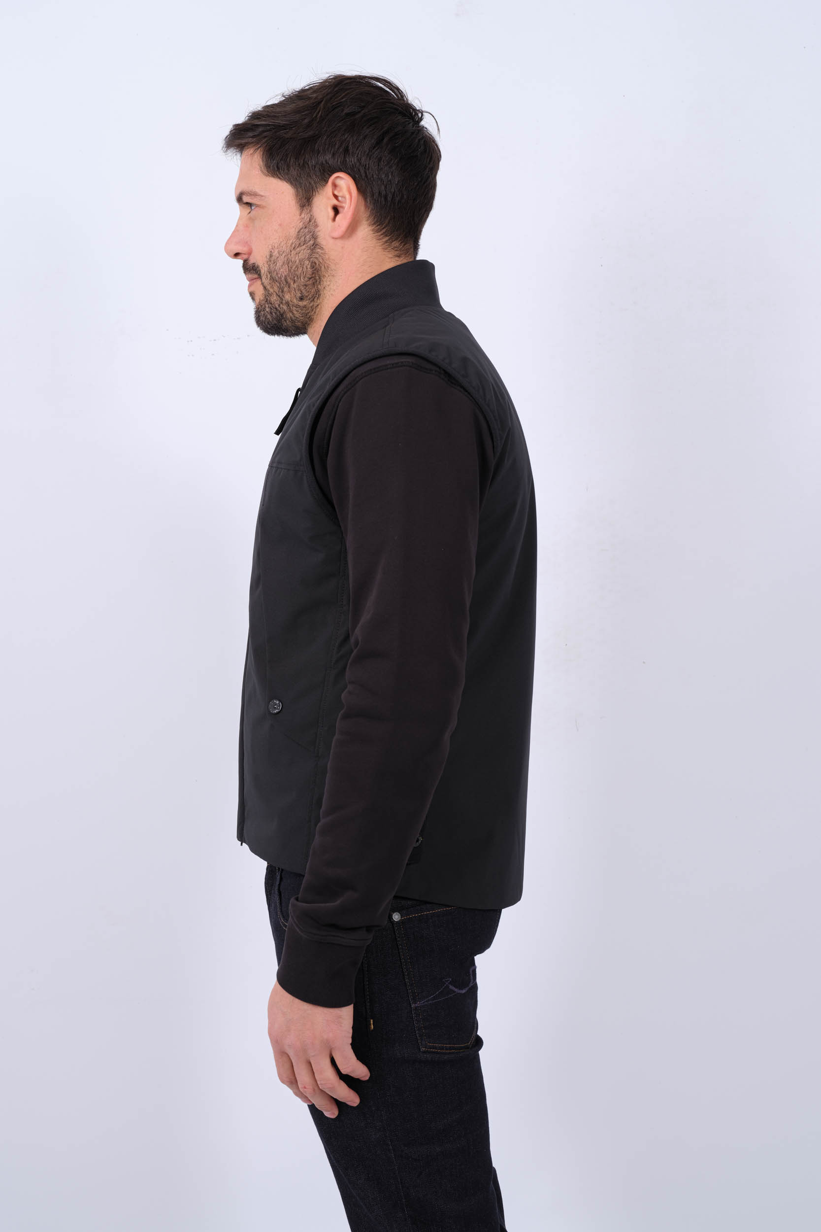 VESTE SANS MANCHE STONE ISLAND NOIRE 8015G0121-V0029