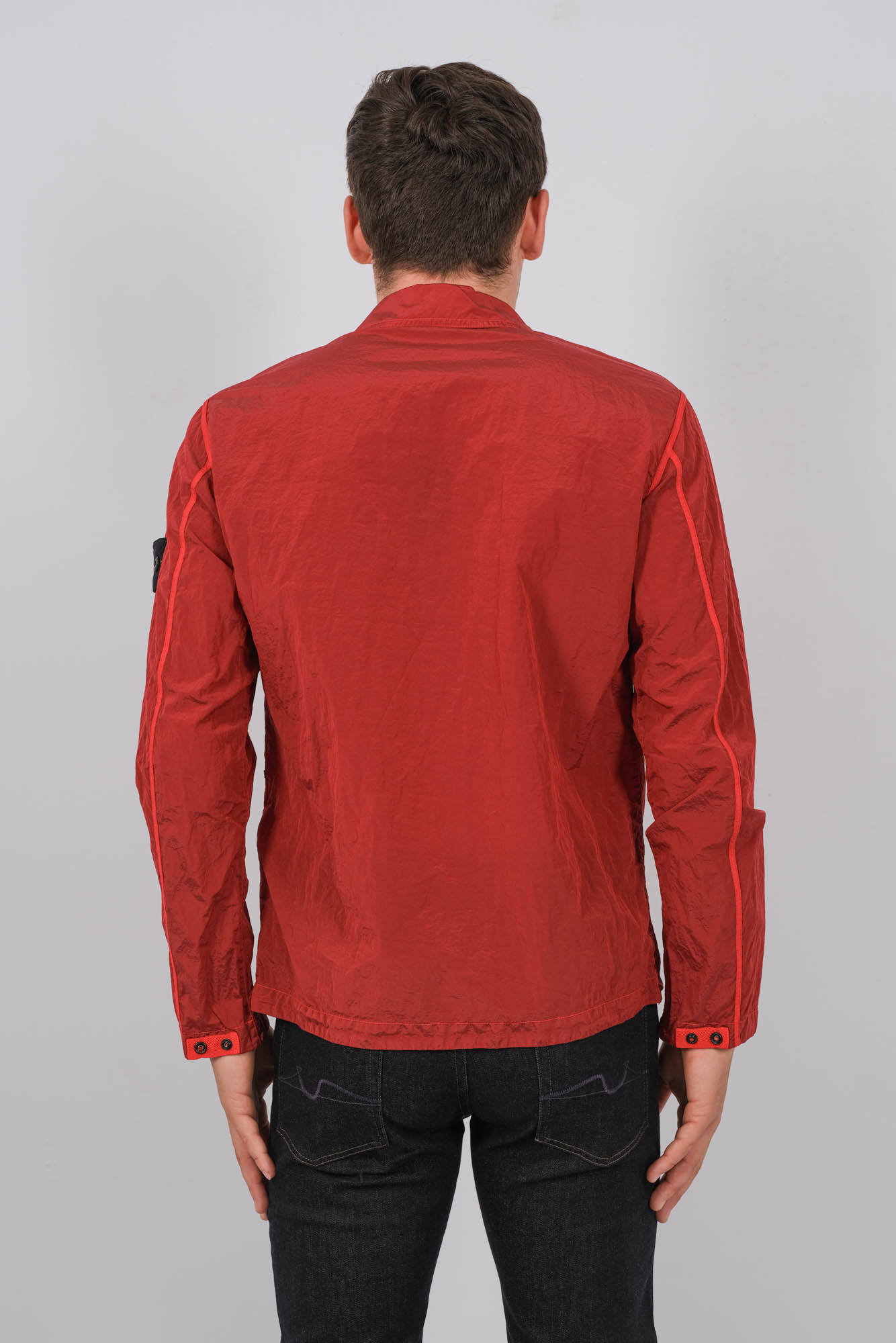 SURCHEMISE NYLON STONE ISLAND ROUGE 801511219-V0010