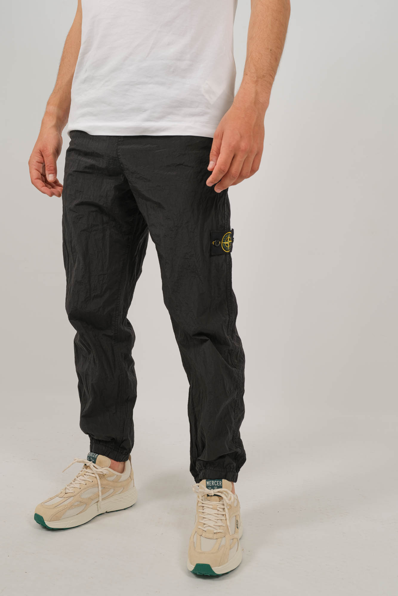 PANTALON NYLON STONE ISLAND NOIR 801532519-V0029