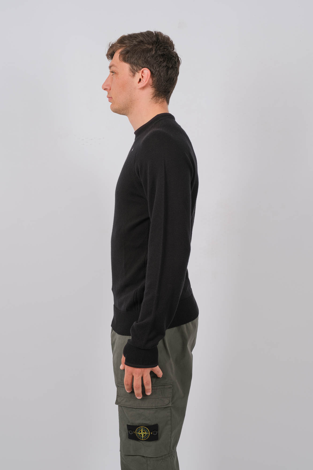 PULL COL ROND STONE ISLAND STELLINA NOIR 8015549GA-V0029