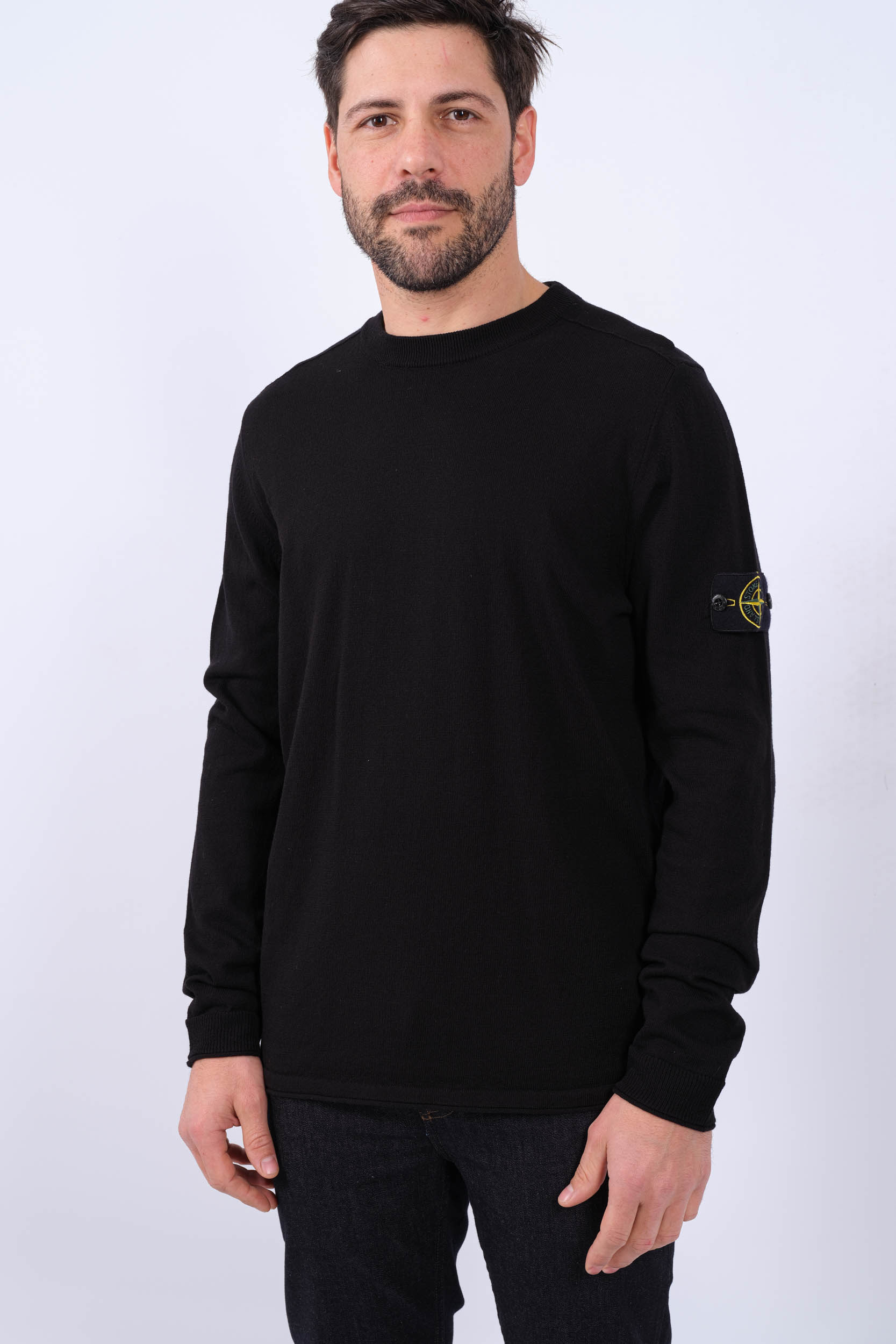 PULL STONE ISLAND NOIR 8015532B9-A0029