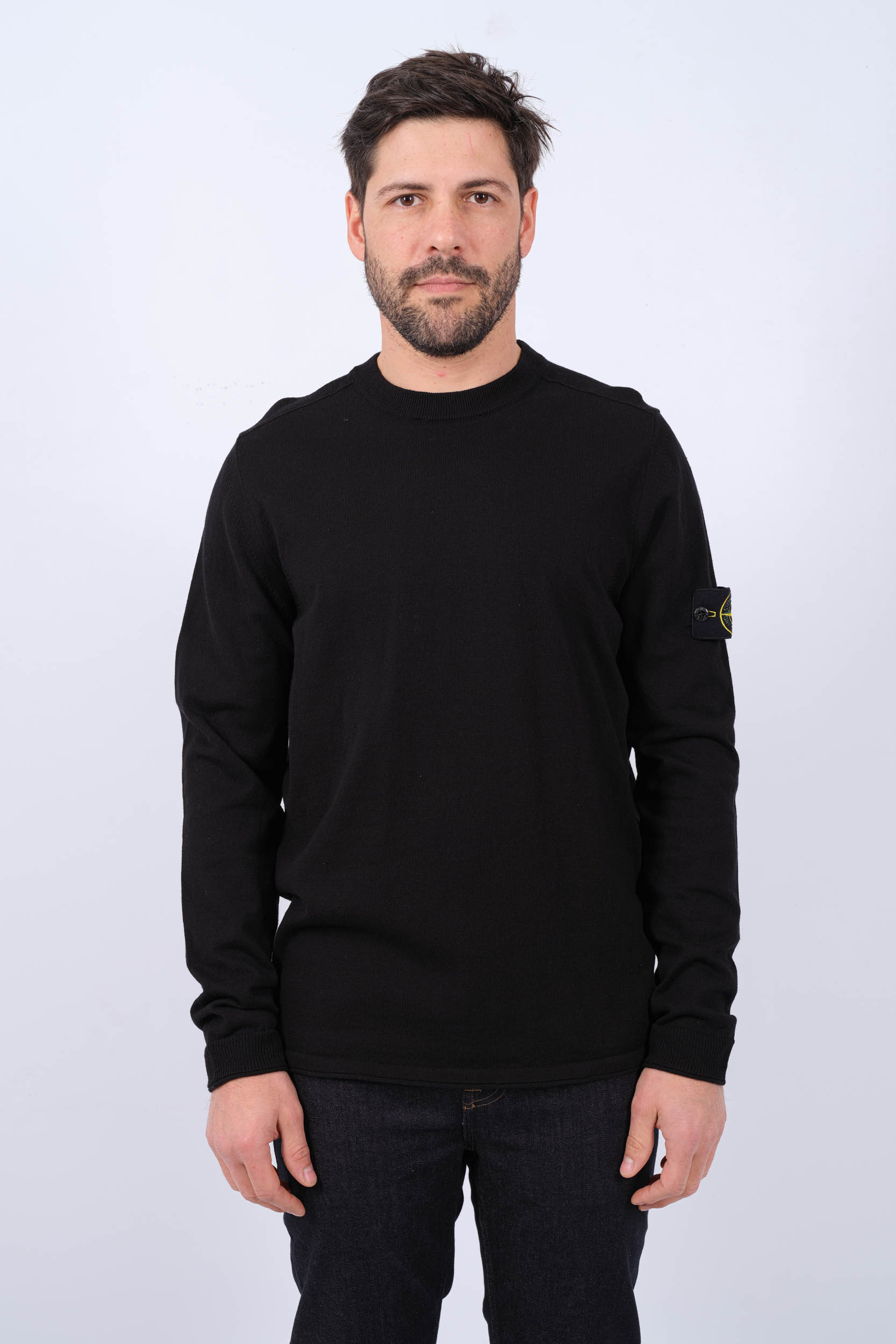 PULL STONE ISLAND NOIR 8015532B9-A0029