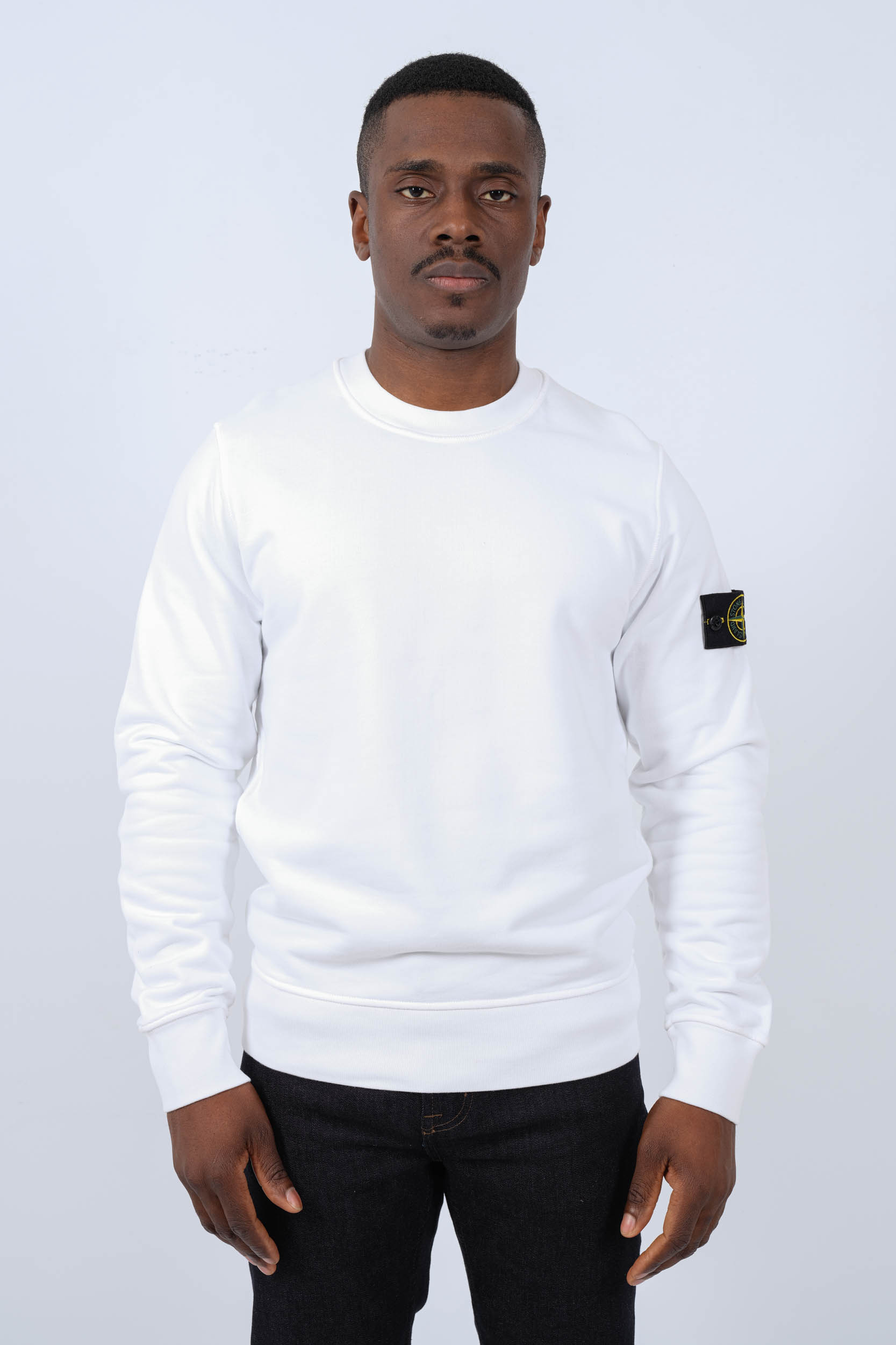 SWEAT STONE ISLAND BLANC 801563051-A0001