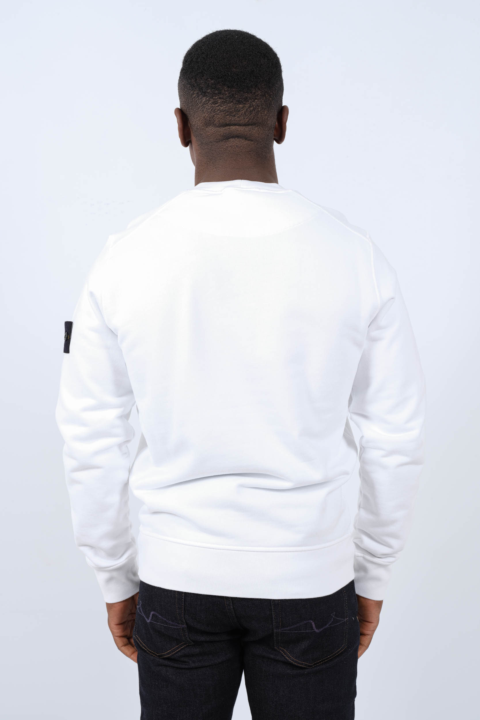 SWEAT STONE ISLAND BLANC 801563051-A0001