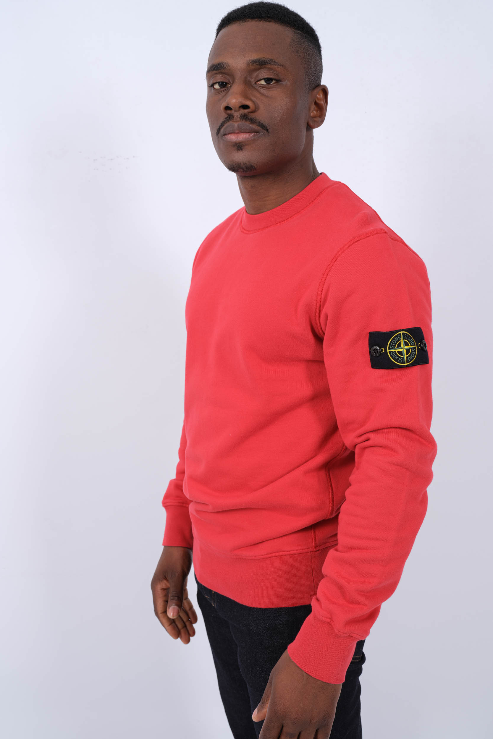 SWEAT STONE ISLAND ROUGE 801563051-V0010