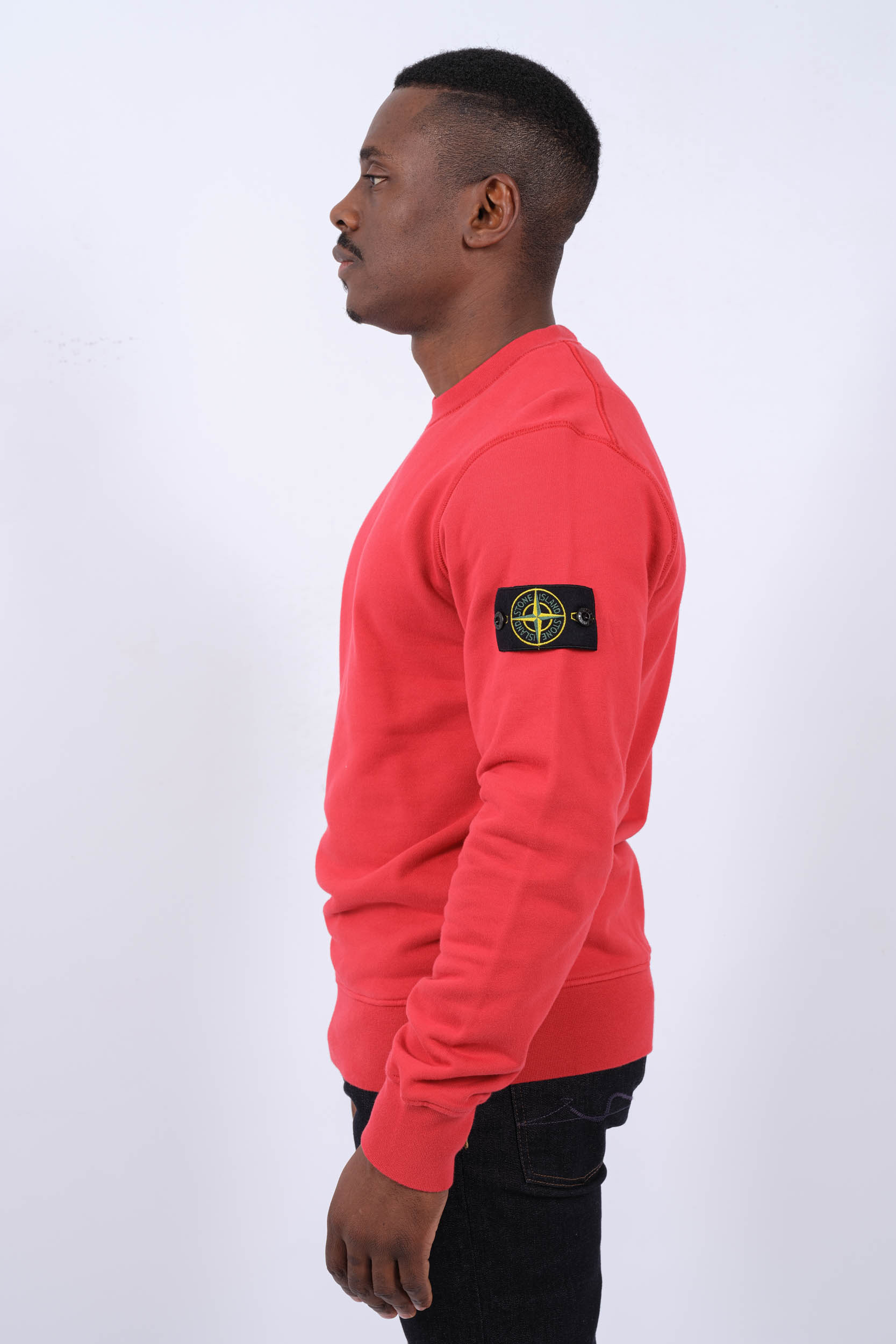 SWEAT STONE ISLAND ROUGE 801563051-V0010