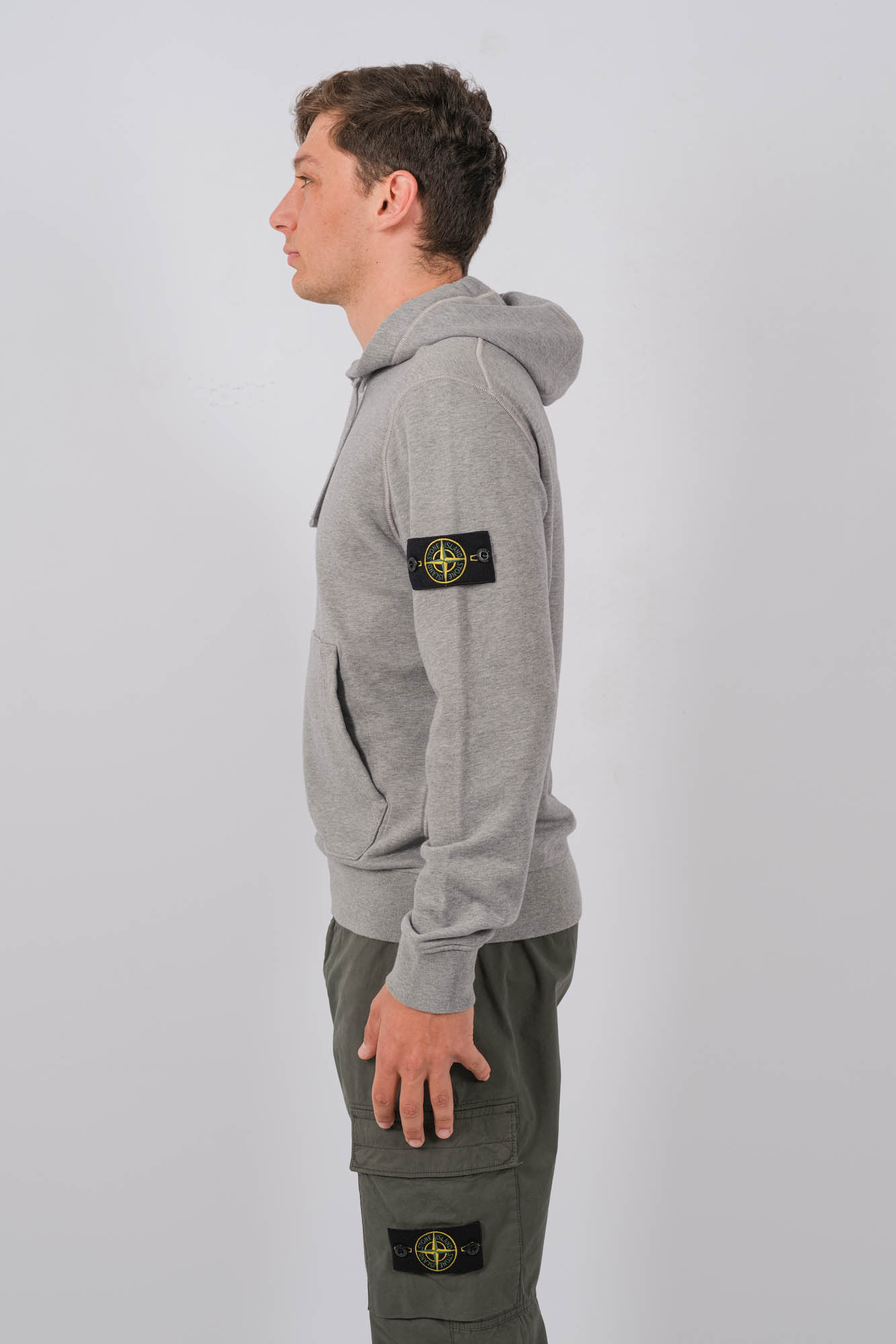 SWEAT CAPUCHE STONE ISLAND GRIS 801564151-A0M64