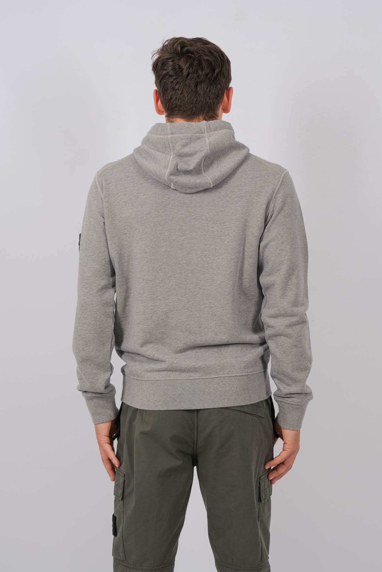 SWEAT CAPUCHE STONE ISLAND GRIS 801564151-A0M64