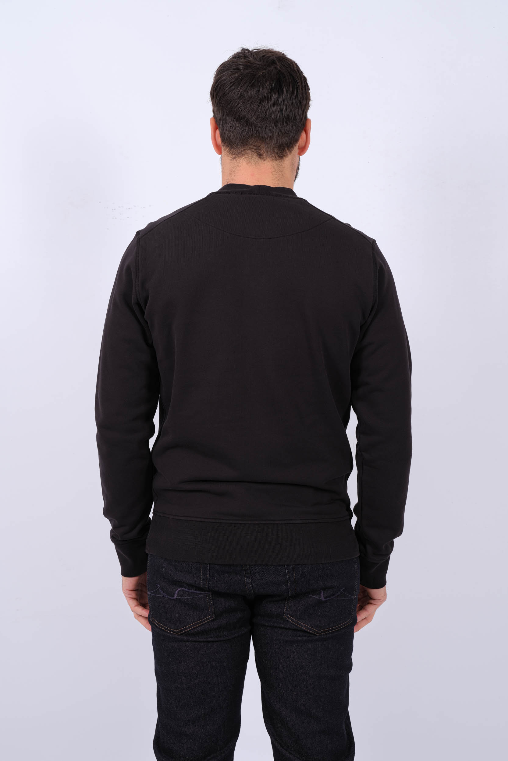 SWEAT STONE ISLAND NOIR 801566559-V0029