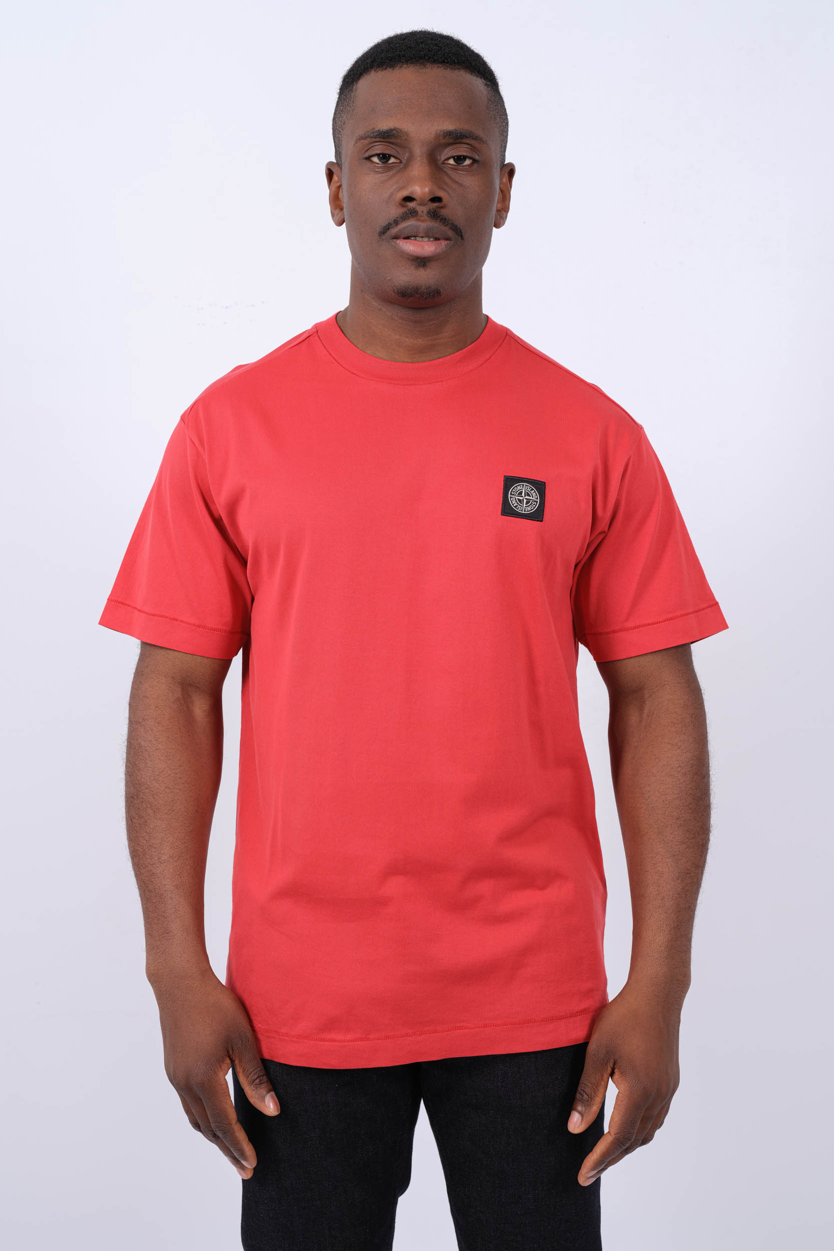 TEE-SHIRT STONE ISLAND ROUGE 801524113-V0010