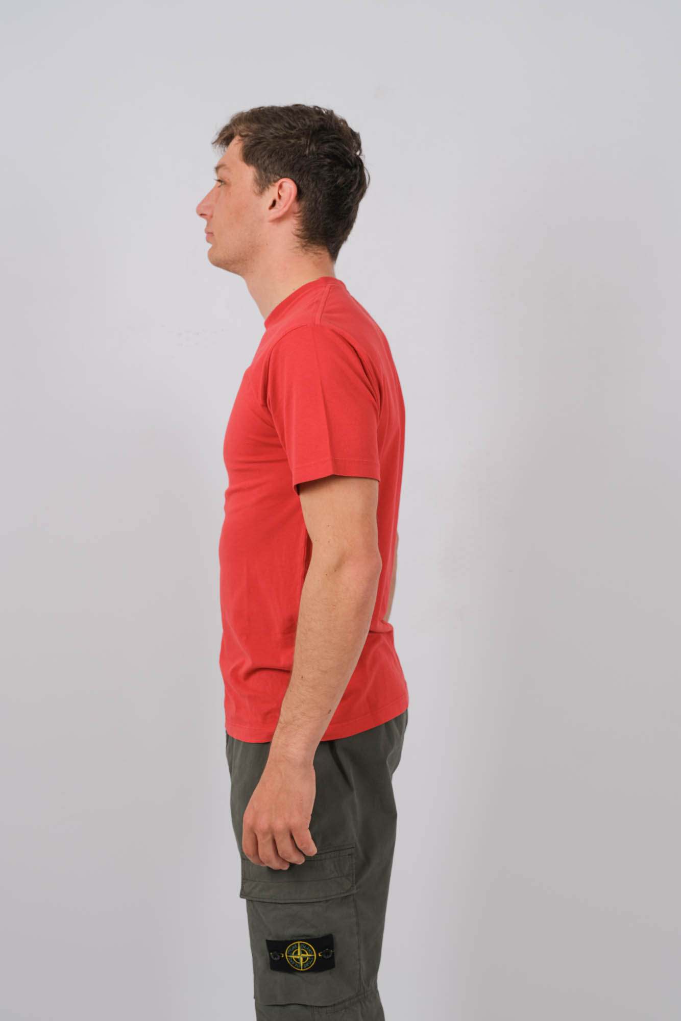 TEE-SHIRT STONE ISLAND ROUGE 80152NS91-V0010