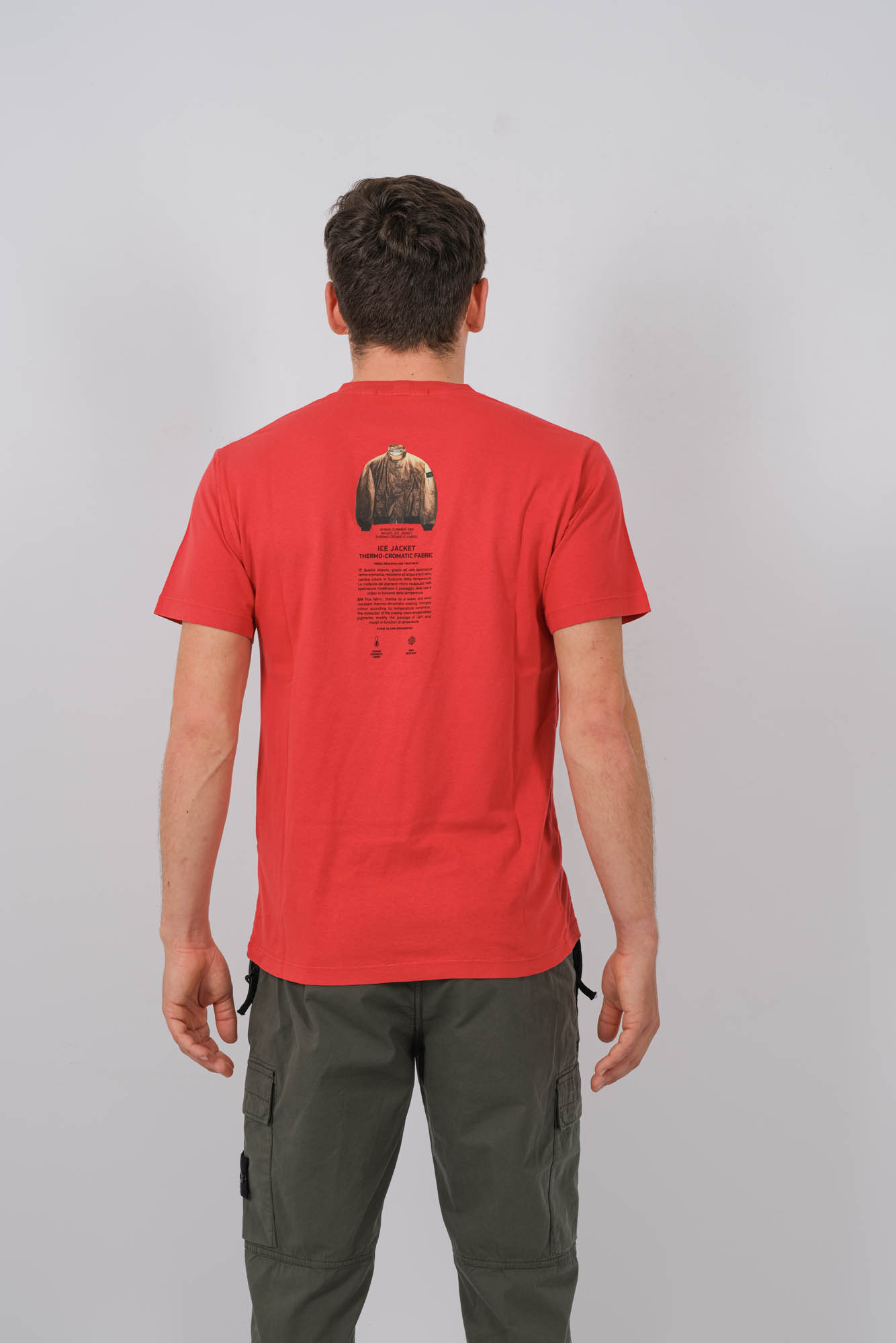 TEE-SHIRT STONE ISLAND ROUGE 80152NS91-V0010