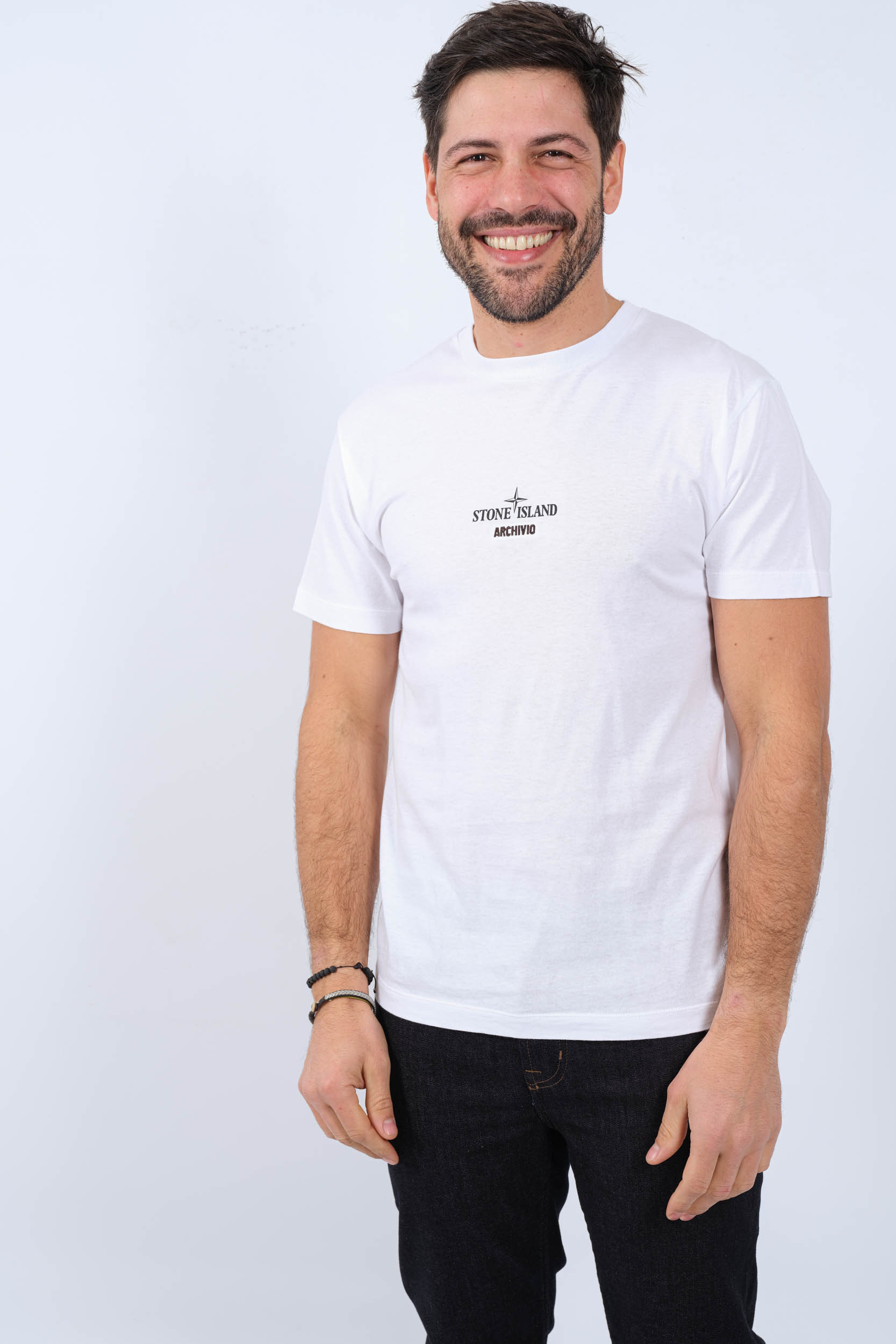 TEE-SHIRT STONE ISLAND BLANC 80152NS91-V0001