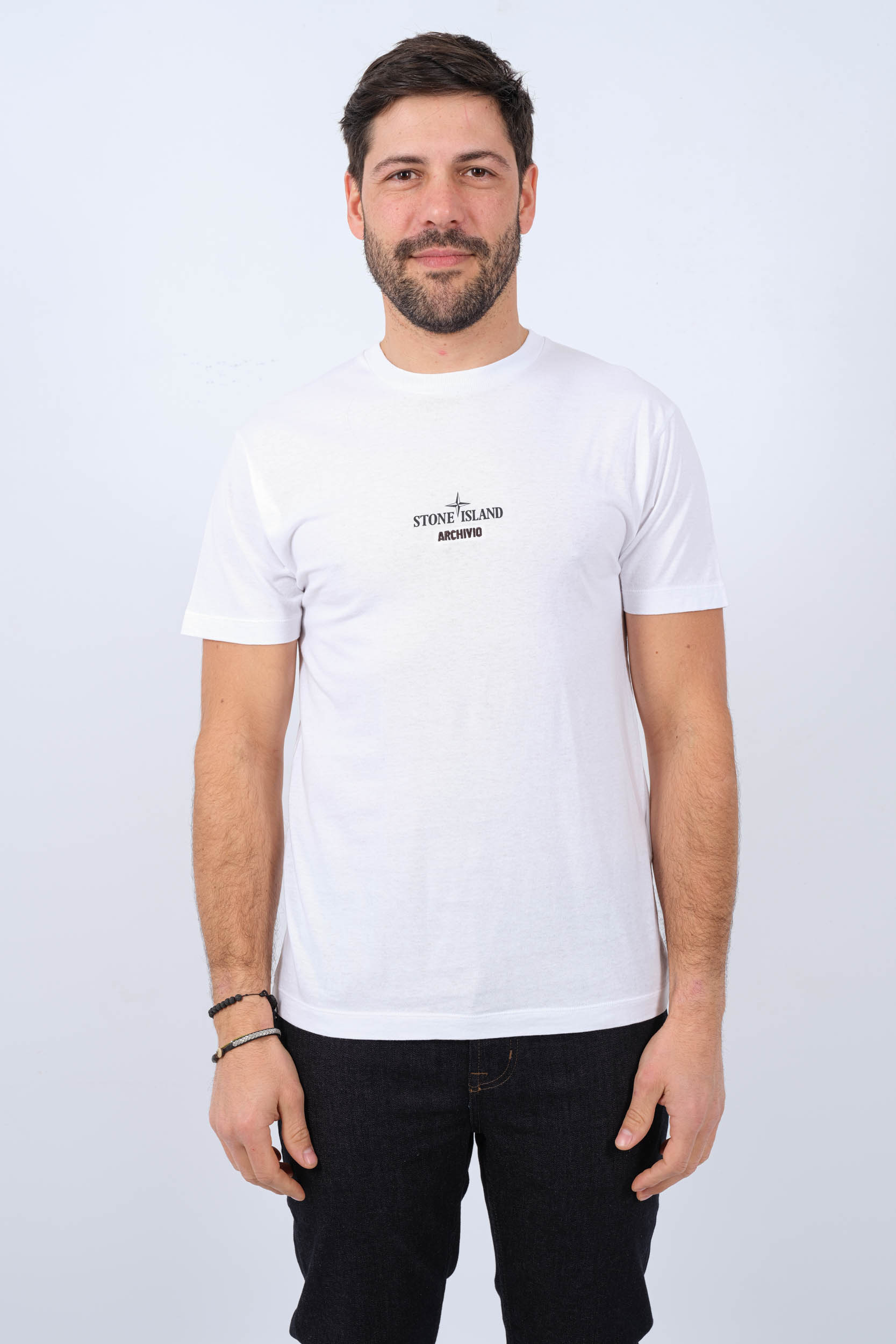 TEE-SHIRT STONE ISLAND BLANC 80152NS91-V0001