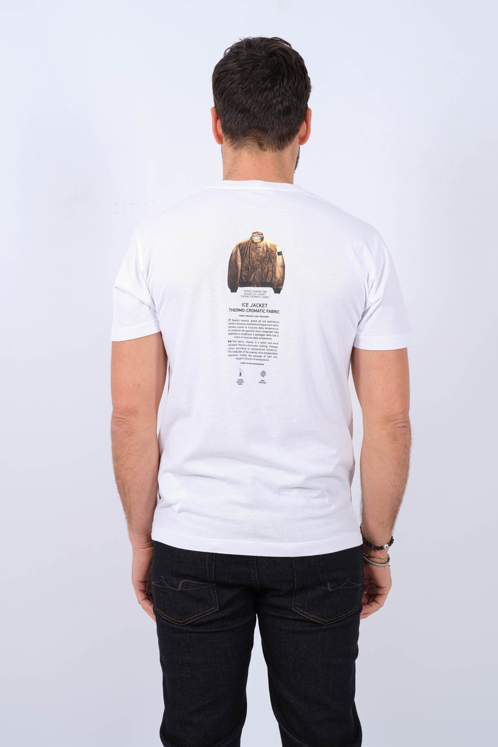 TEE-SHIRT STONE ISLAND BLANC 80152NS91-V0001