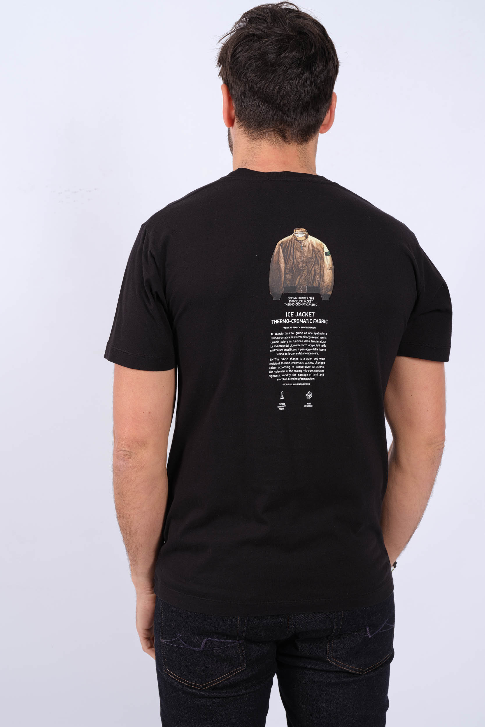 TEE-SHIRT STONE ISLAND NOIR 80152NS91-V0029