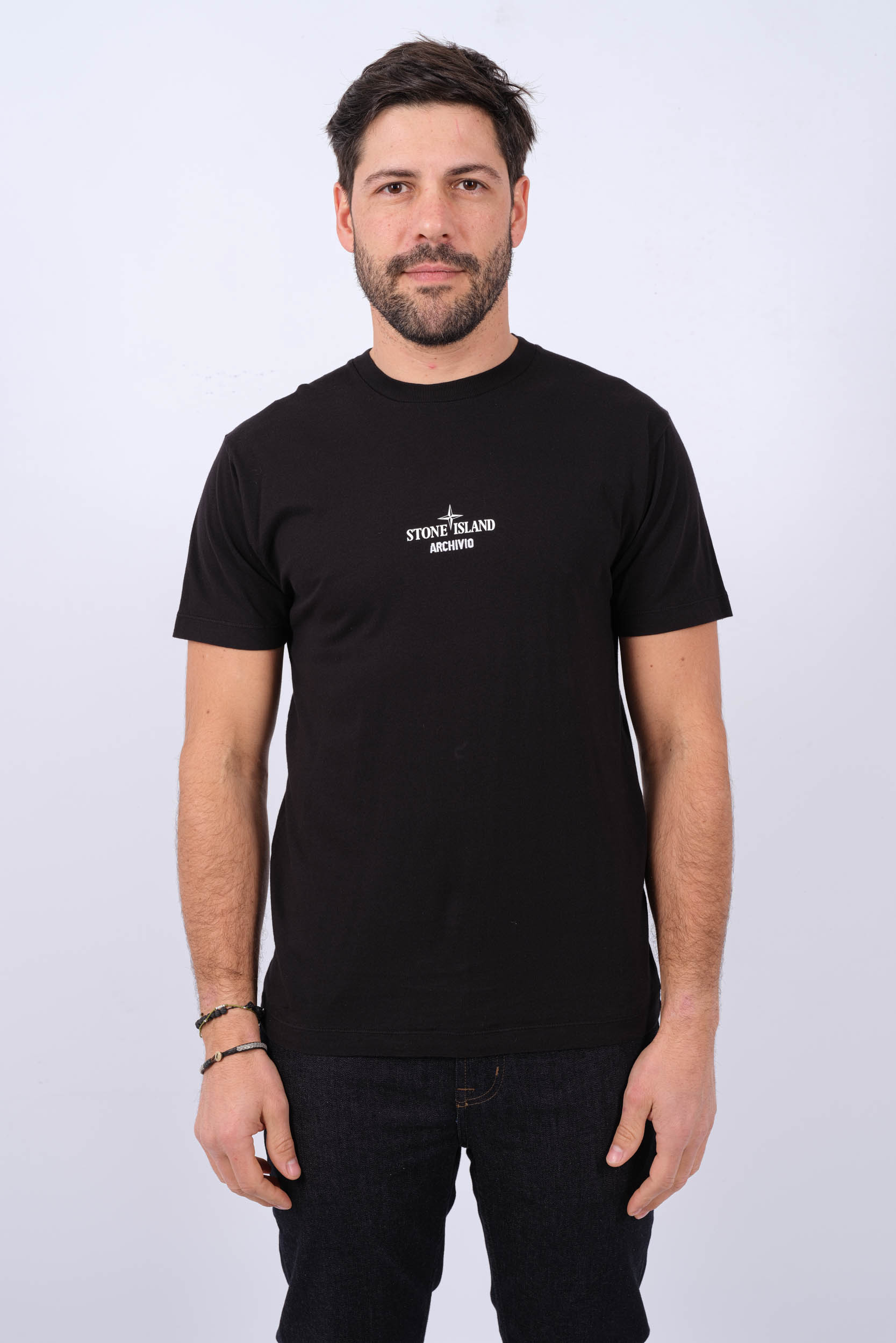 TEE-SHIRT STONE ISLAND NOIR 80152NS91-V0029