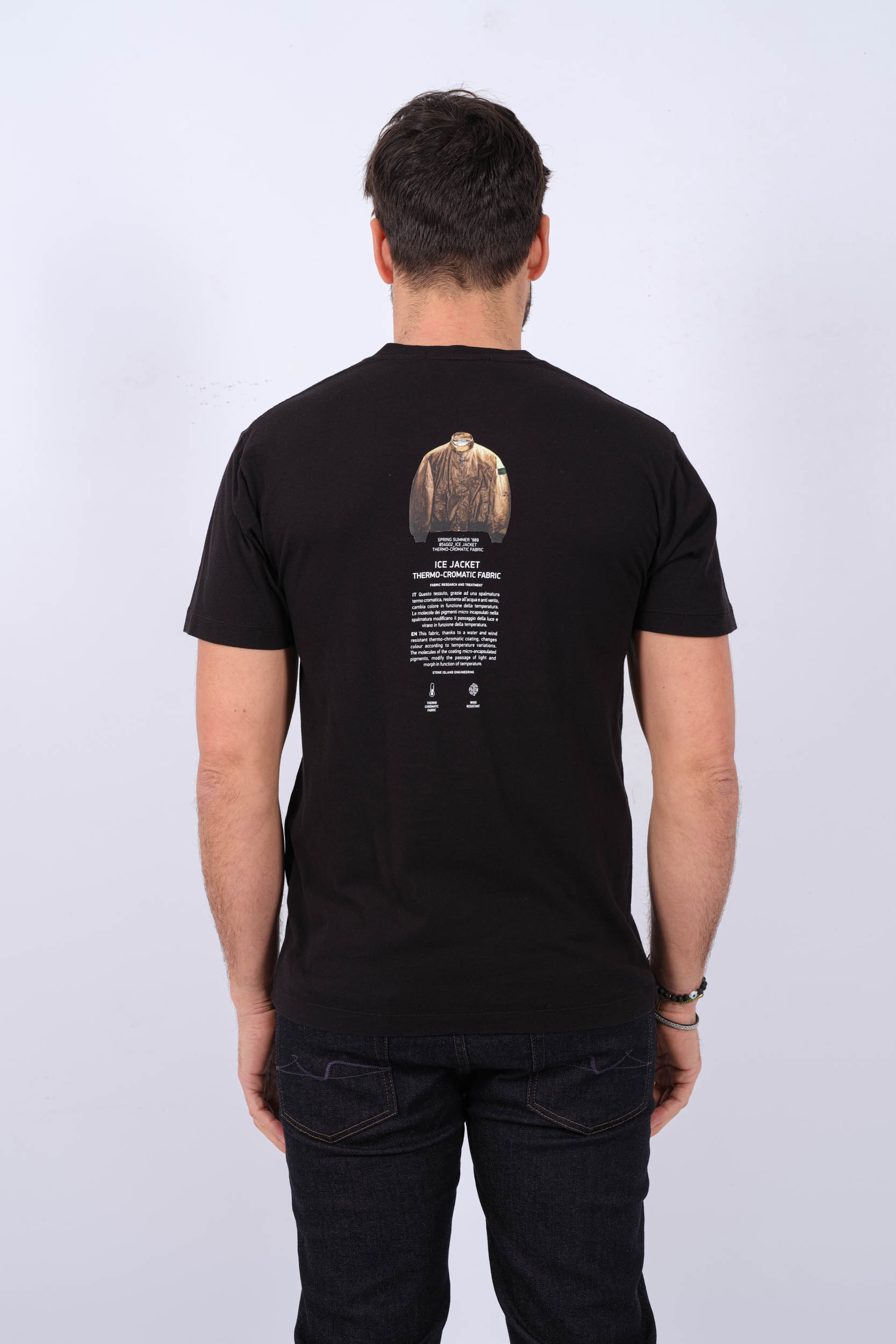 TEE-SHIRT STONE ISLAND NOIR 80152NS91-V0029