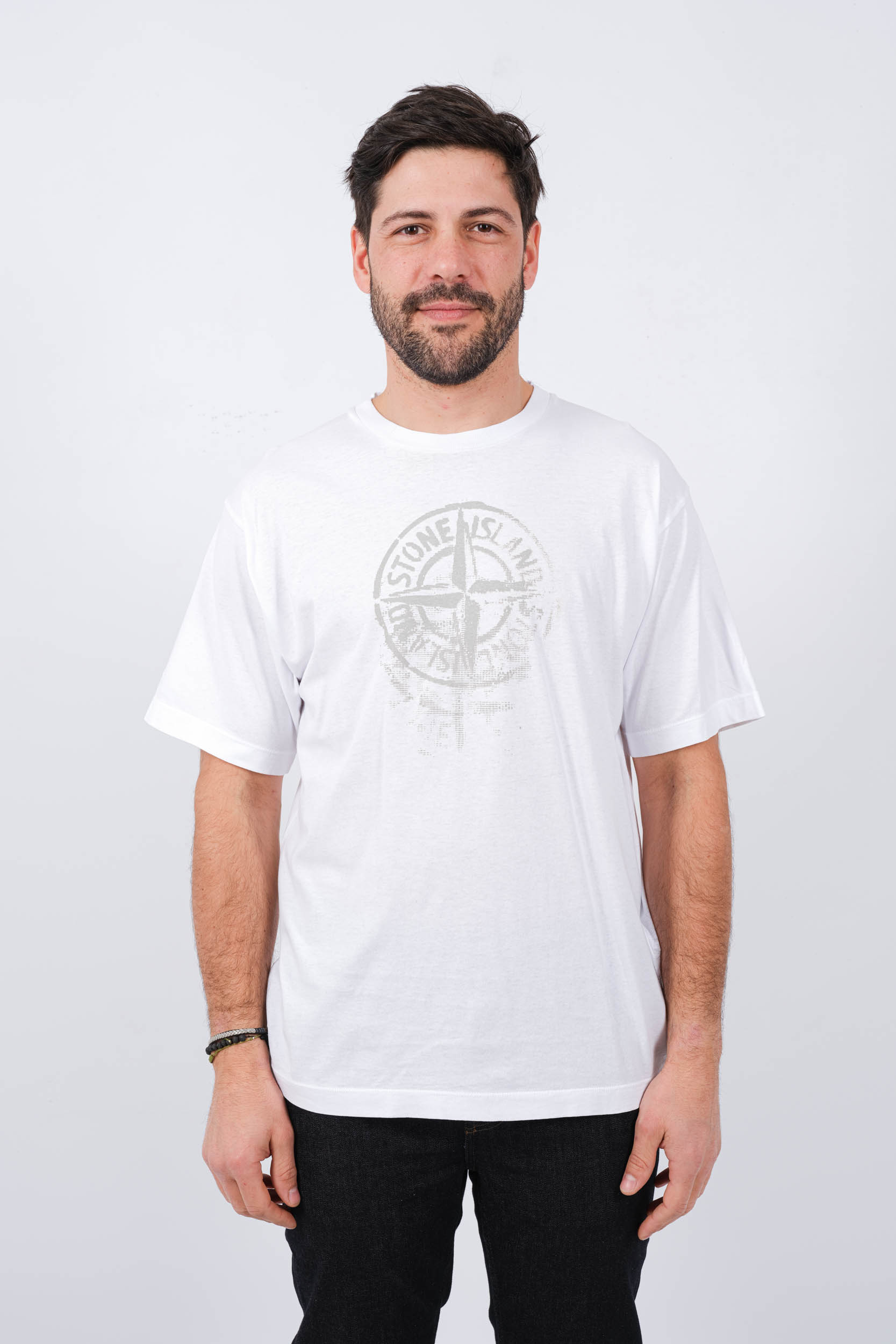 TEE-SHIRT STONE ISLAND BLANC 80152RC87-V0001