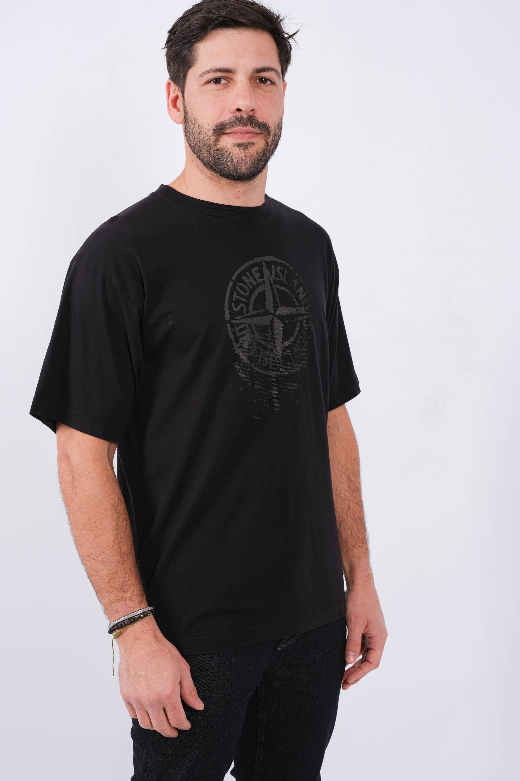 TEE-SHIRT STONE ISLAND NOIR 80152RC87-V0029