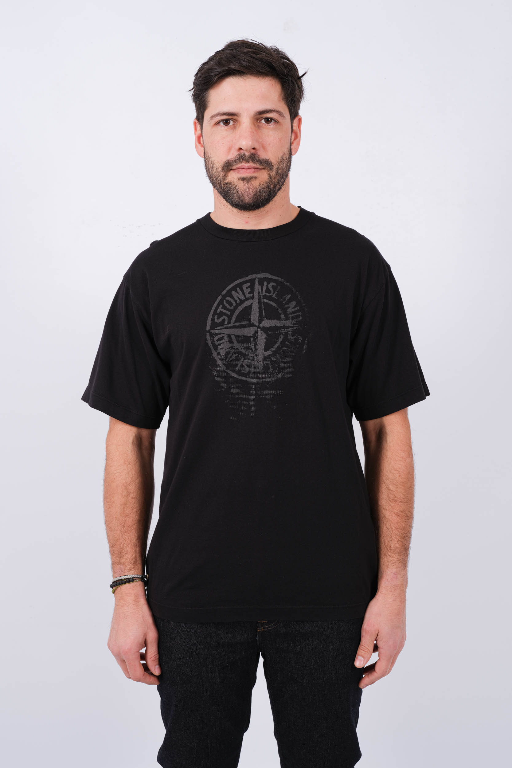 TEE-SHIRT STONE ISLAND NOIR 80152RC87-V0029