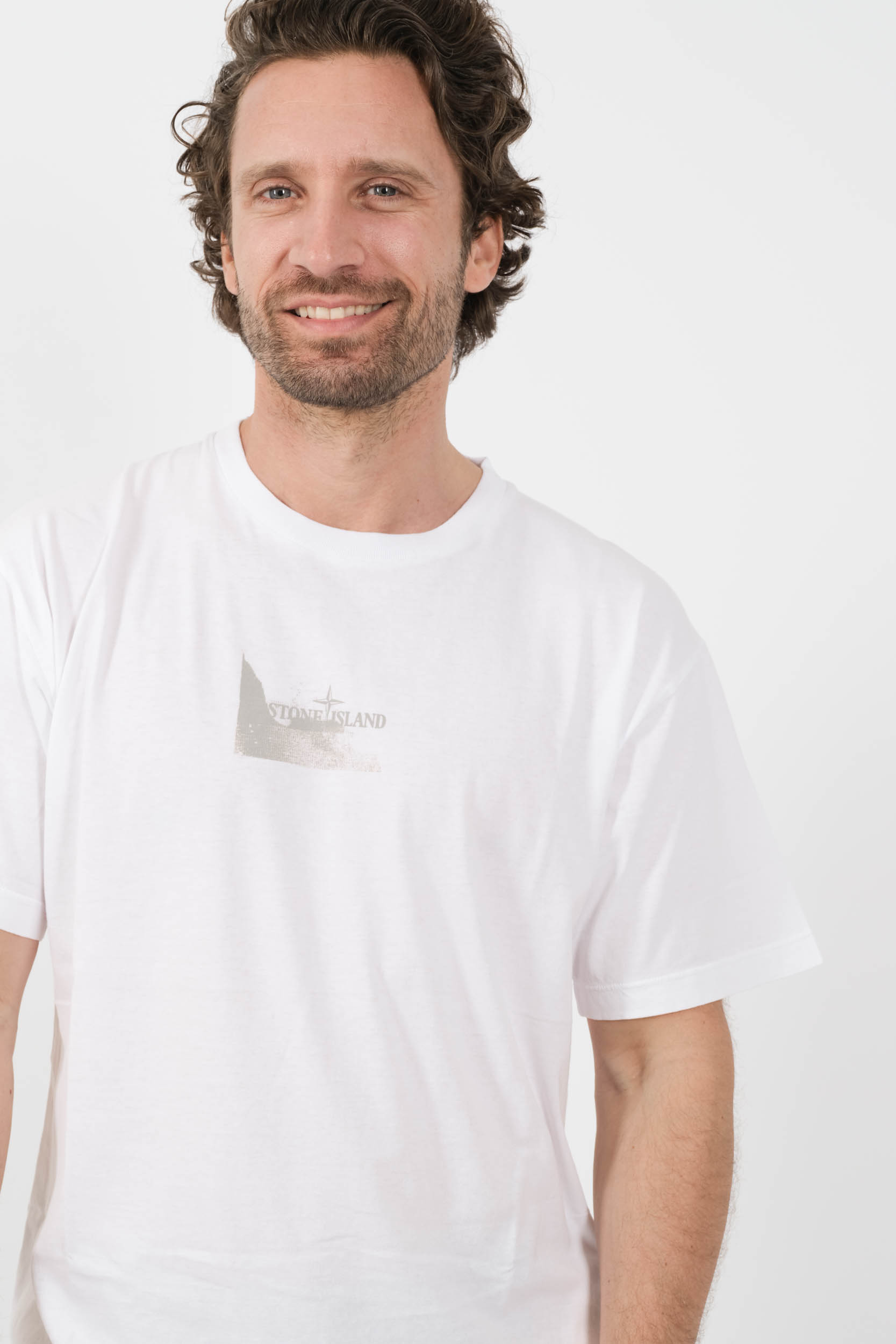 TEE-SHIRT STONE ISLAND BLANC 80152RC88-V0001