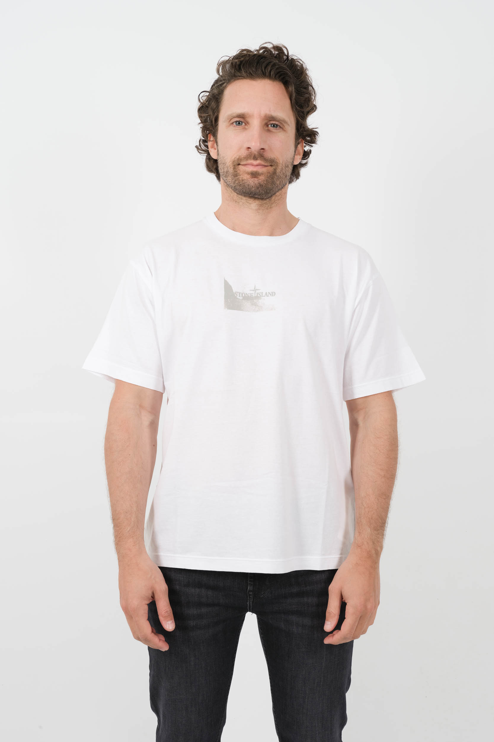 TEE-SHIRT STONE ISLAND BLANC 80152RC88-V0001
