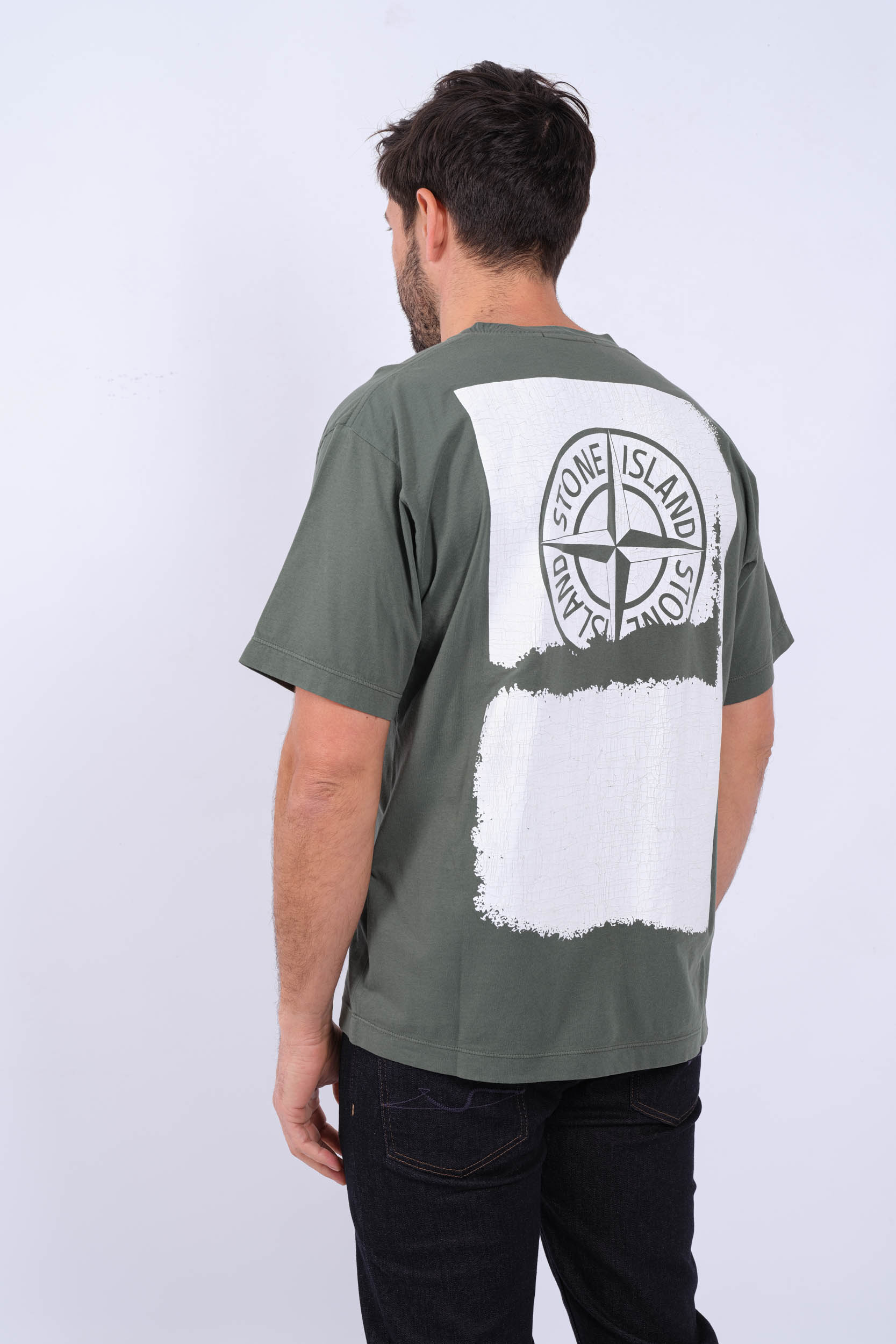 TEE-SHIRT STONE ISLAND KAKI CLAIR 80152RC89-V0059