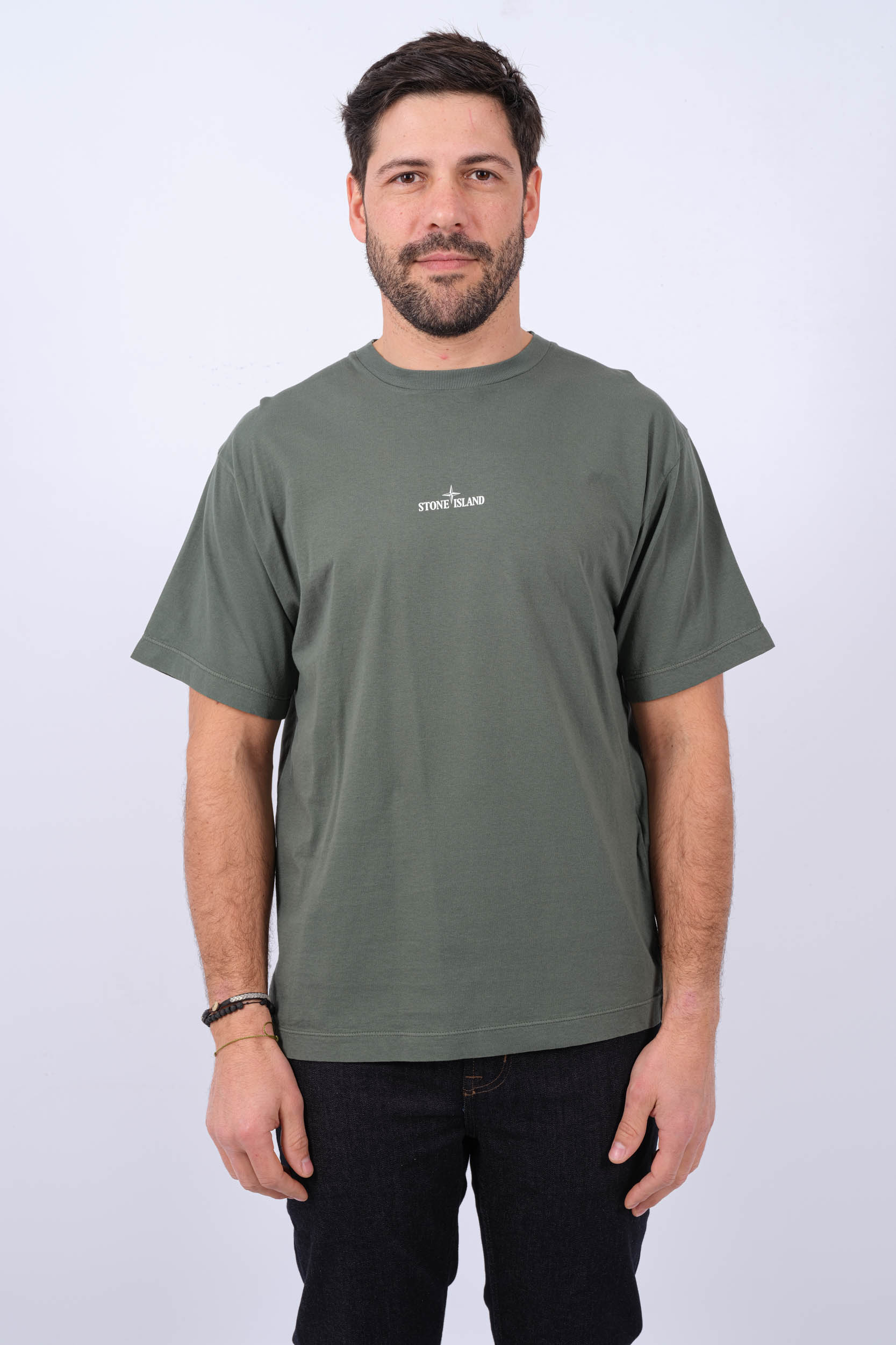 TEE-SHIRT STONE ISLAND KAKI CLAIR 80152RC89-V0059