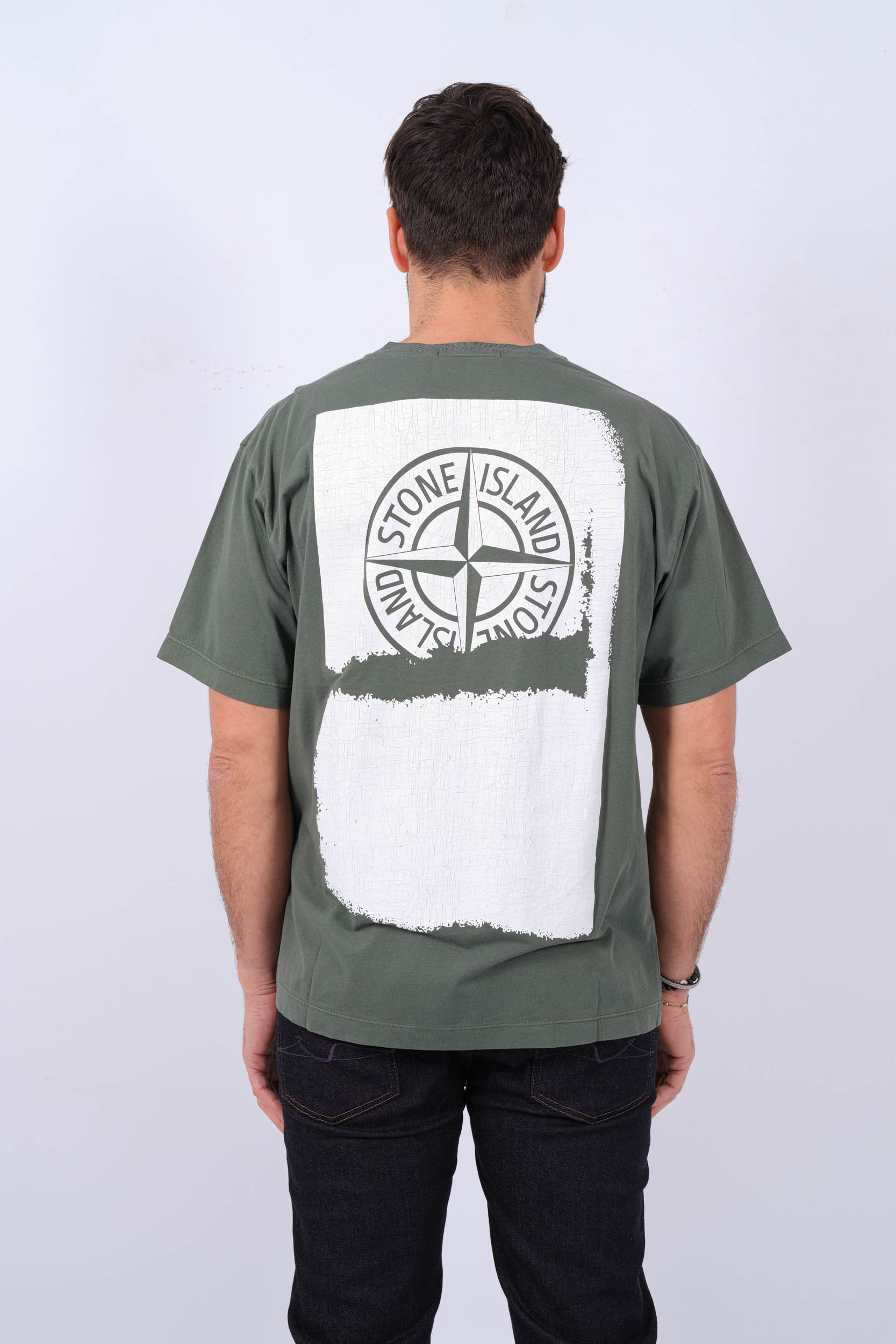 TEE-SHIRT STONE ISLAND KAKI CLAIR 80152RC89-V0059