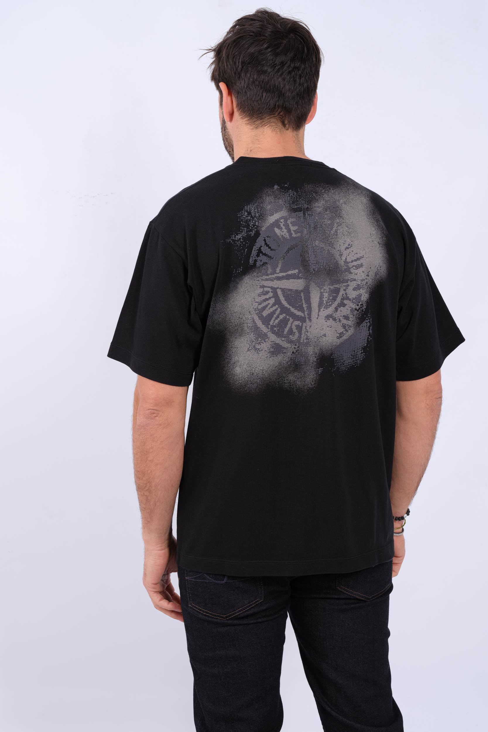 TEE-SHIRT STONE ISLAND NOIR 80152RCE6-V0029