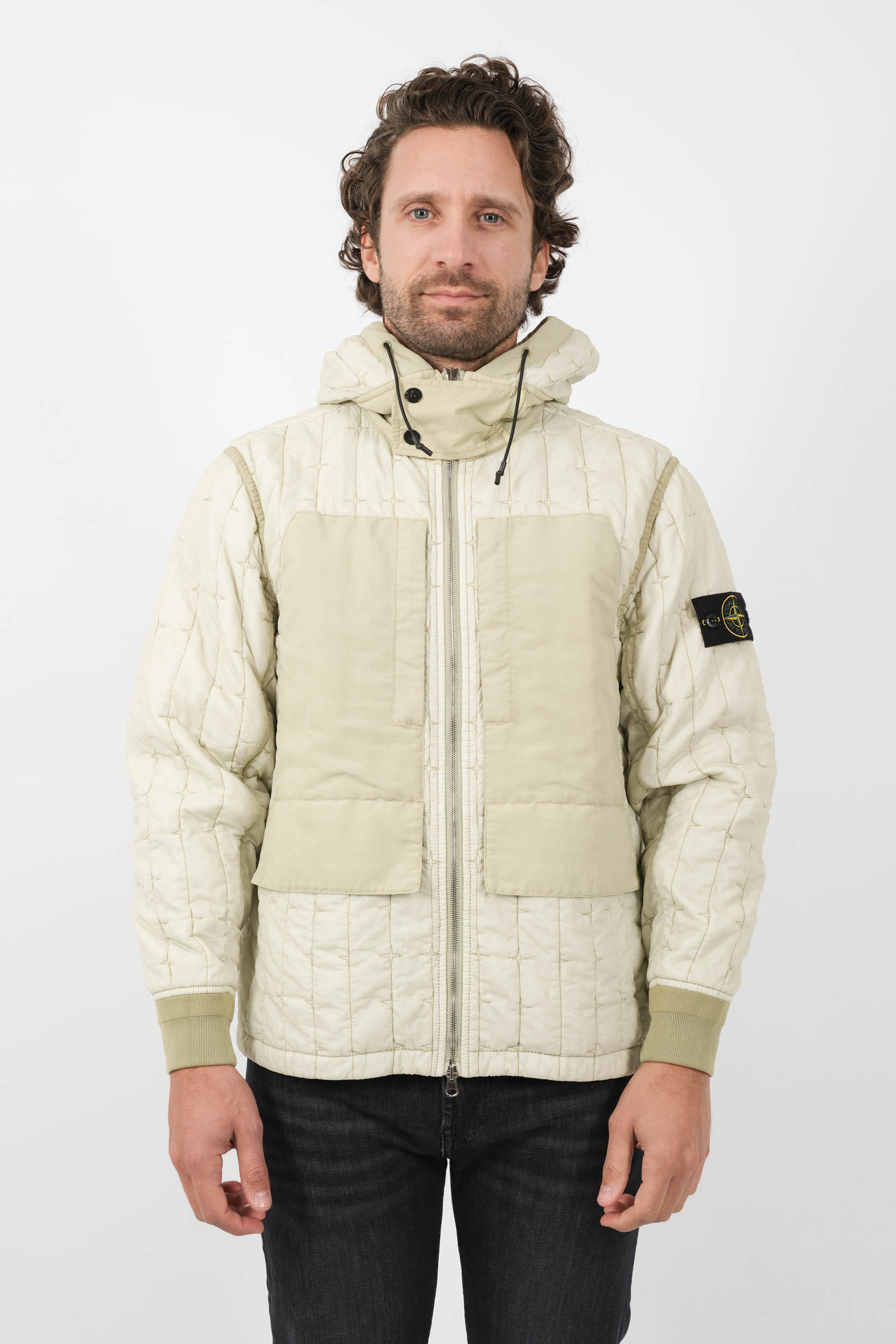 BLOUSON STONE ISLAND A CAPUCHE BEIGE 801540731-V0051