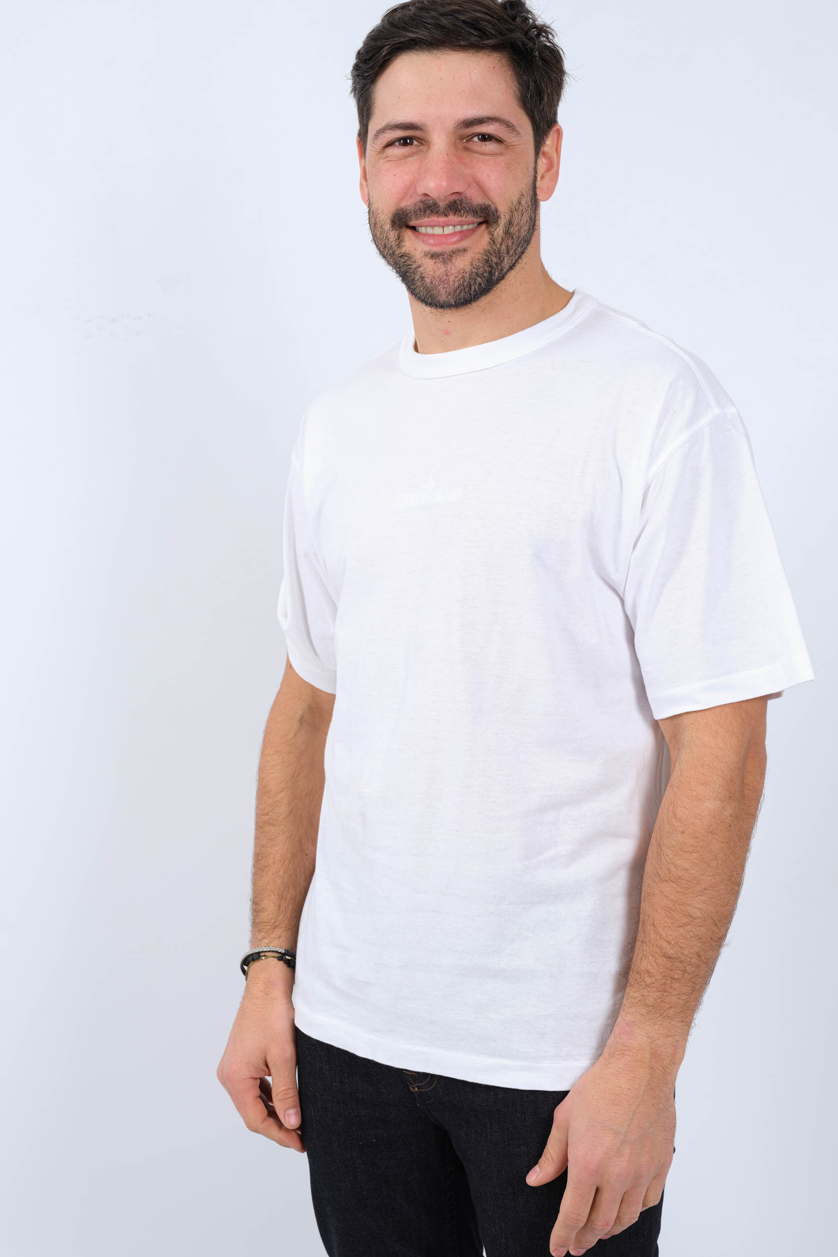 TEE-SHIRT STONE ISLAND BLANC 801520457-V0001