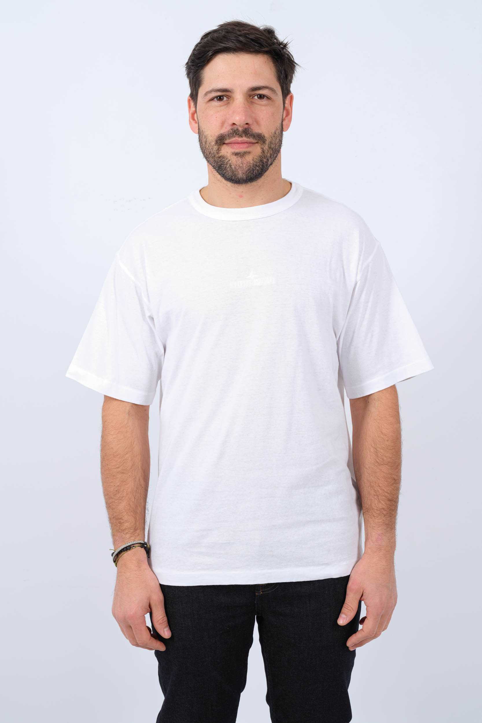 TEE-SHIRT STONE ISLAND BLANC 801520457-V0001