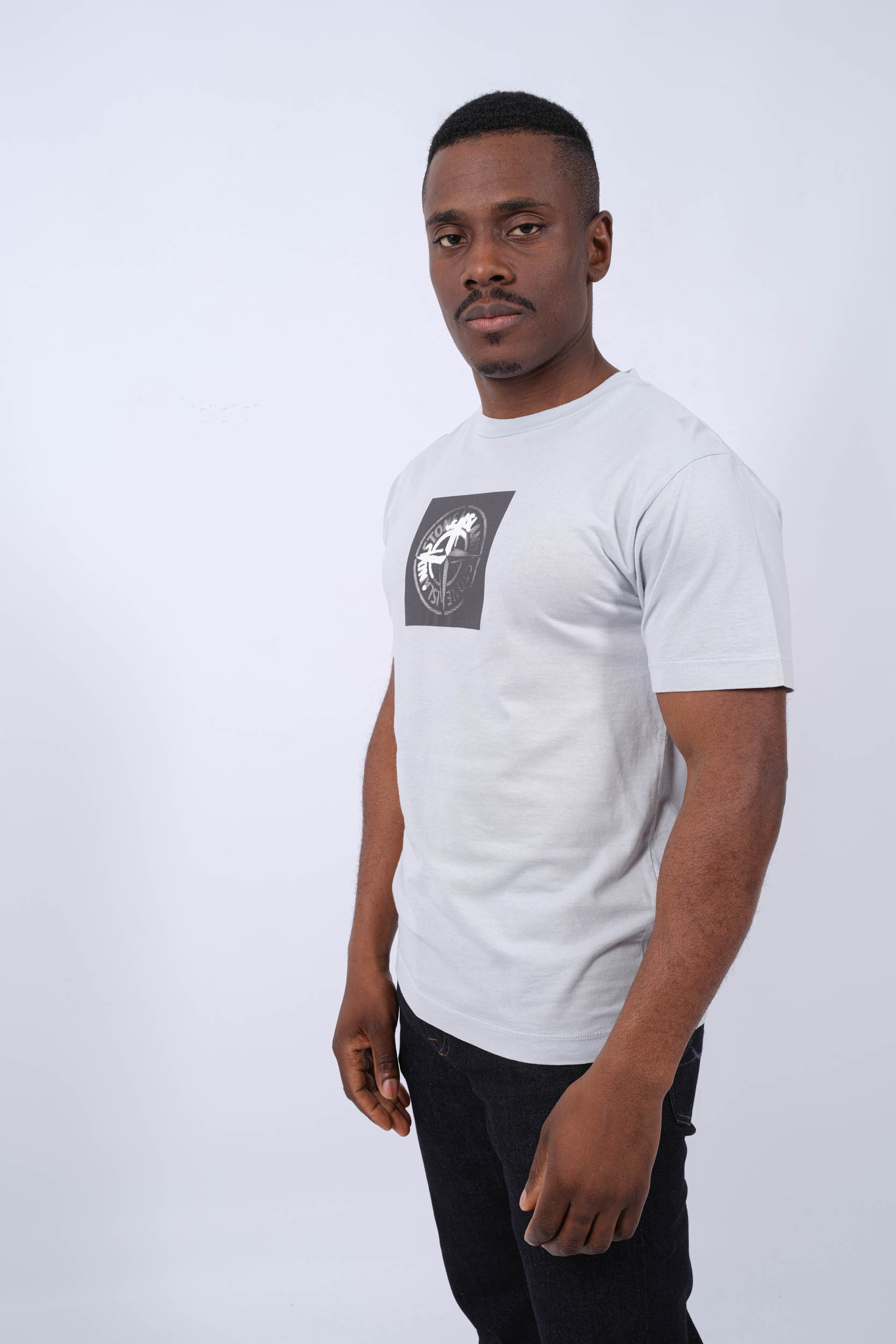 TEE-SHIRT STONE ISLAND BLEU CIEL 80152NS83-V0041