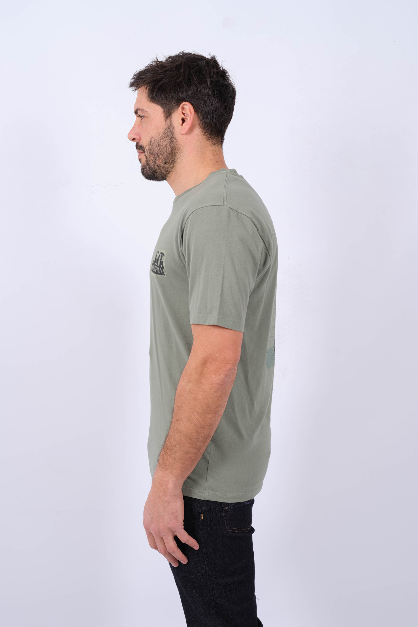 TEE-SHIRT CP COMPANY KAKI CLAIR S286A-627