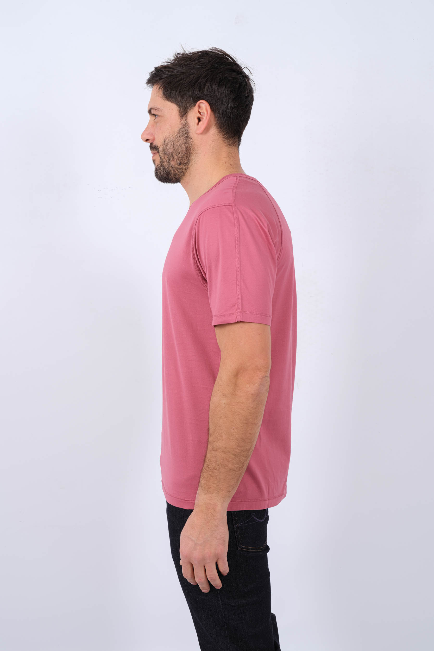 TEE-SHIRT CP COMPANY ROSE FONCE S088A-577