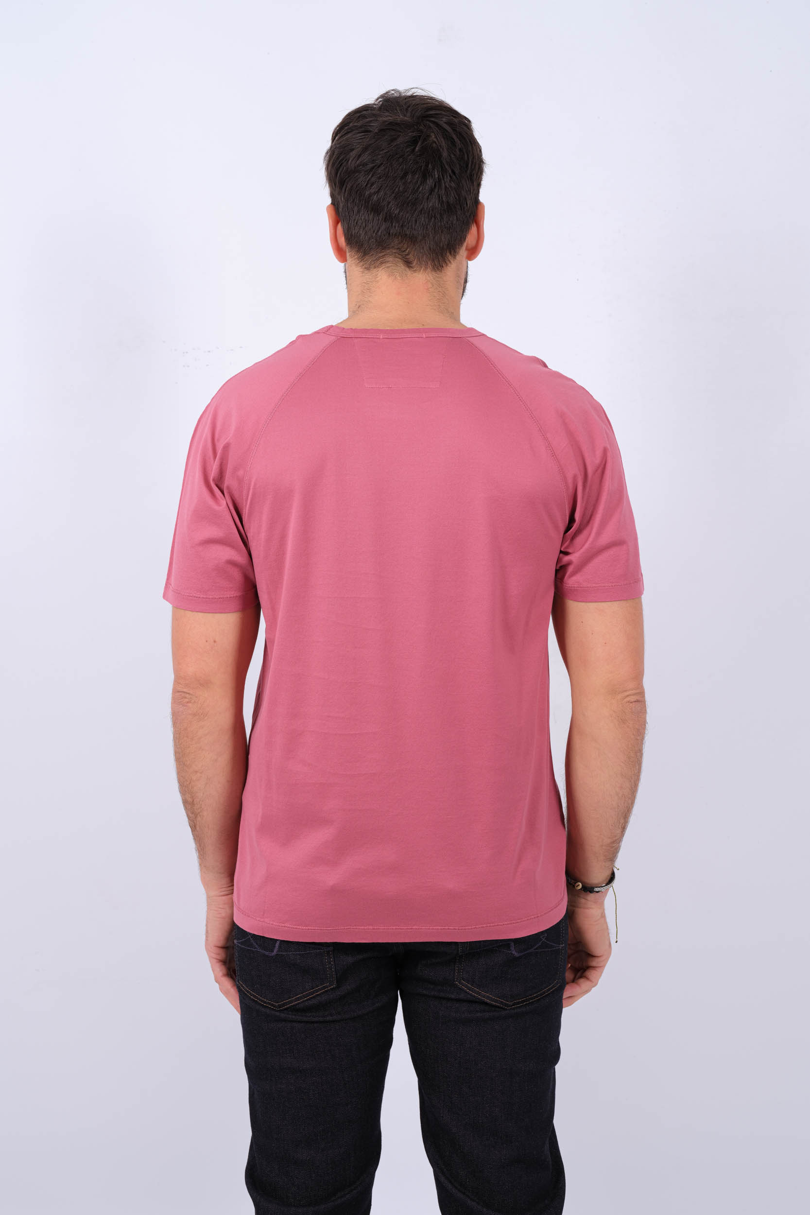 TEE-SHIRT CP COMPANY ROSE FONCE S088A-577
