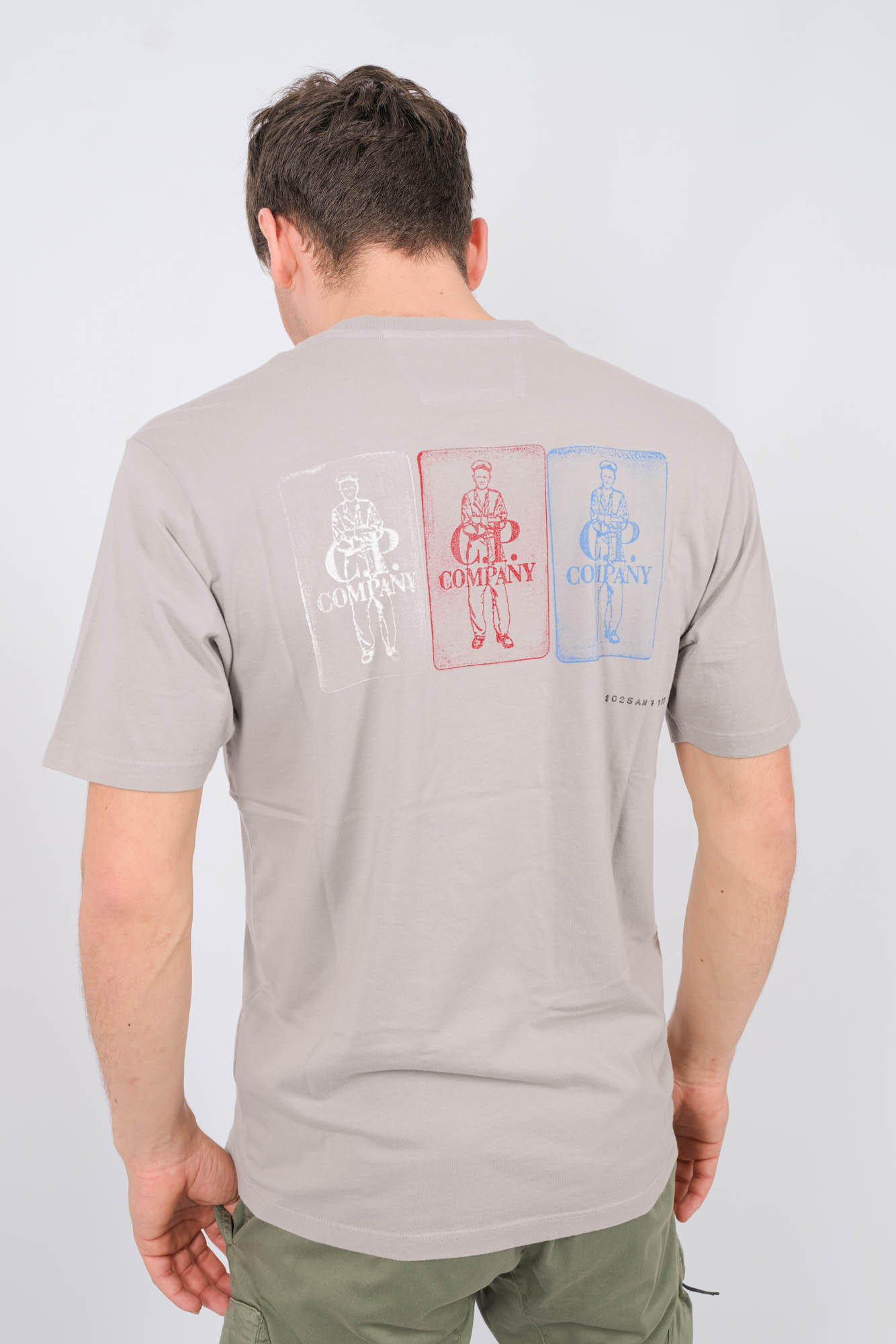 TEE-SHIRT C.P COMPANY CARTE MARIN GRIS S288A-913