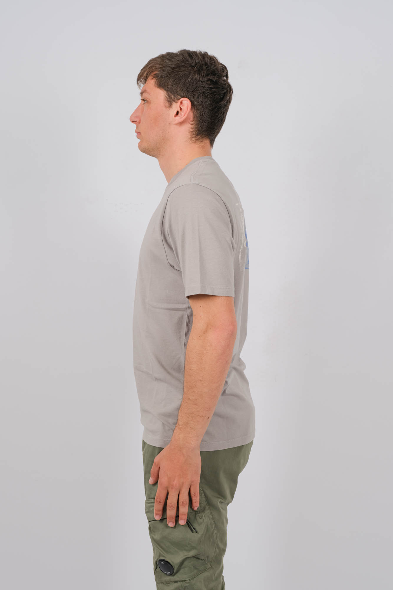 TEE-SHIRT C.P COMPANY CARTE MARIN GRIS S288A-913