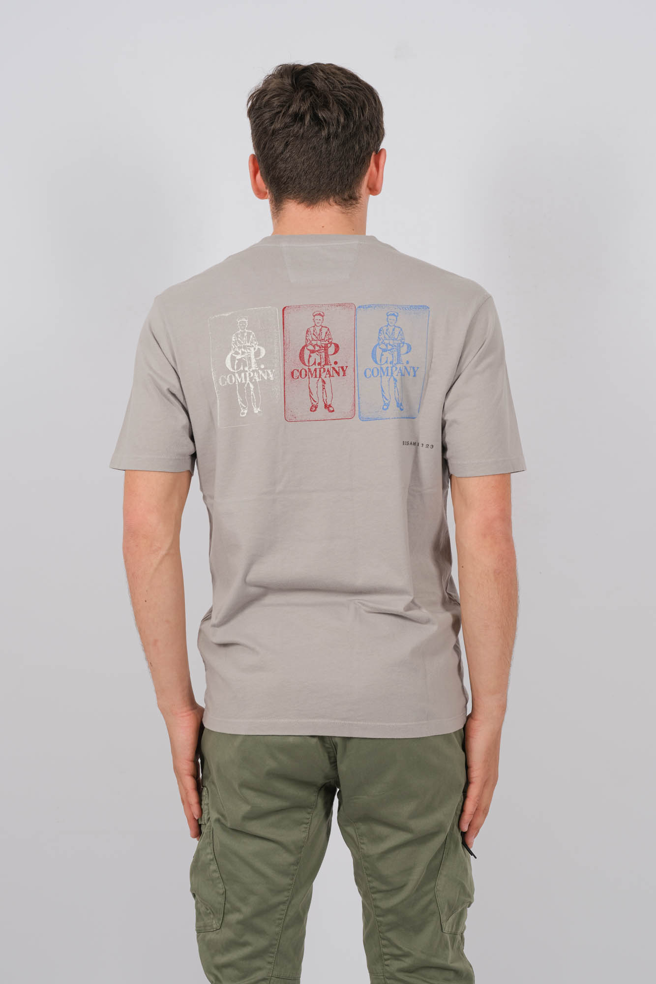 TEE-SHIRT C.P COMPANY CARTE MARIN GRIS S288A-913