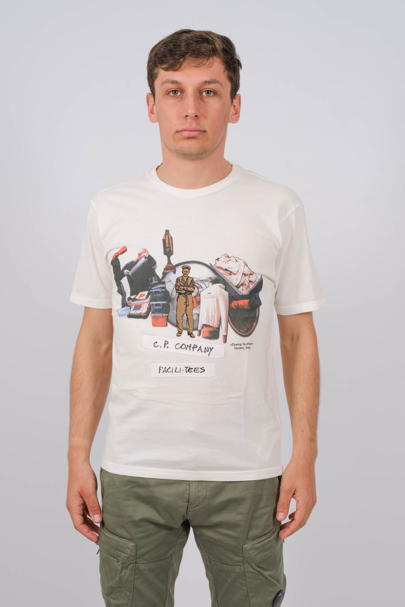 TEE-SHIRT C.P COMPANY BLANC S290A-103