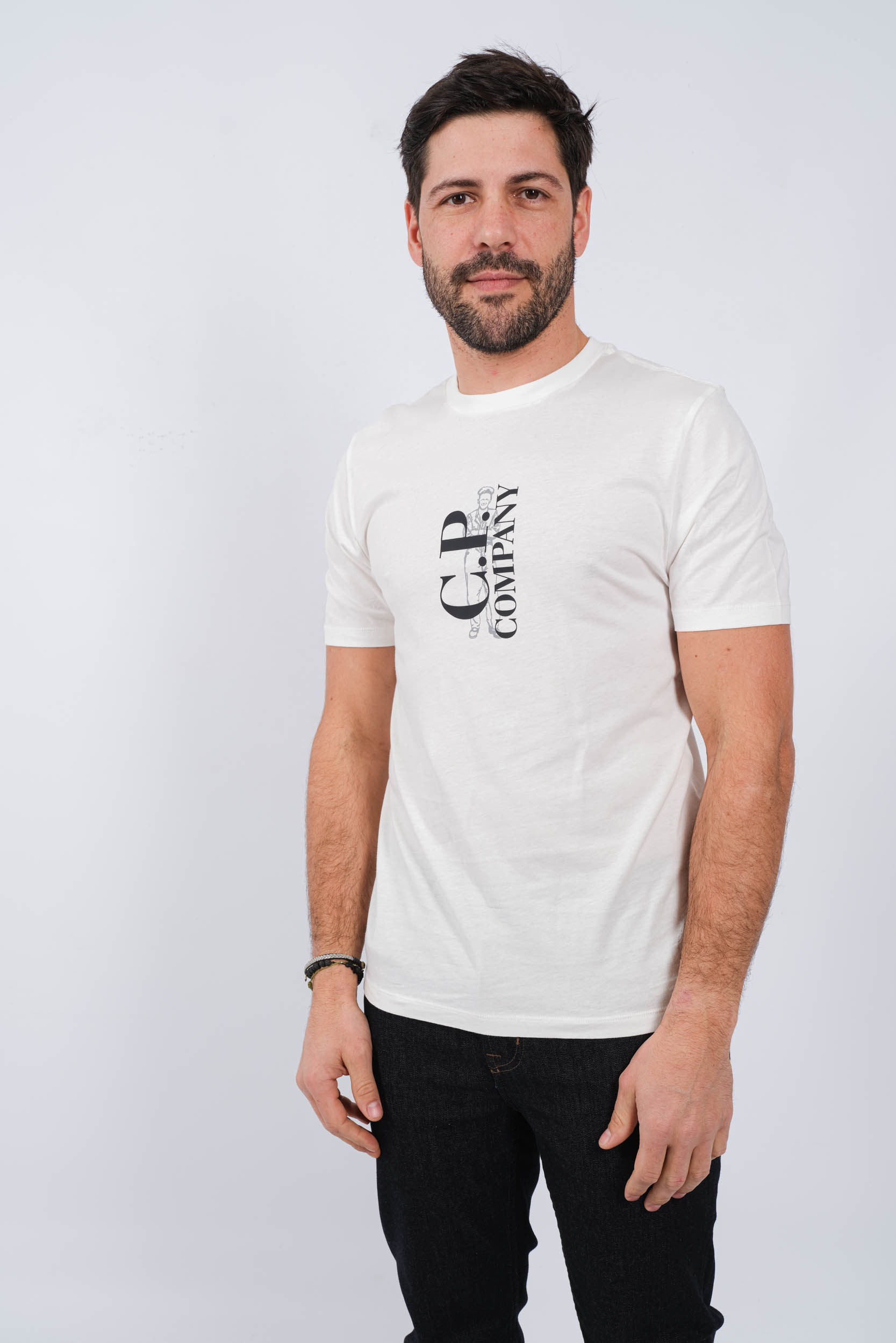TEE-SHIRT CP COMPANY BLANC S139A-103