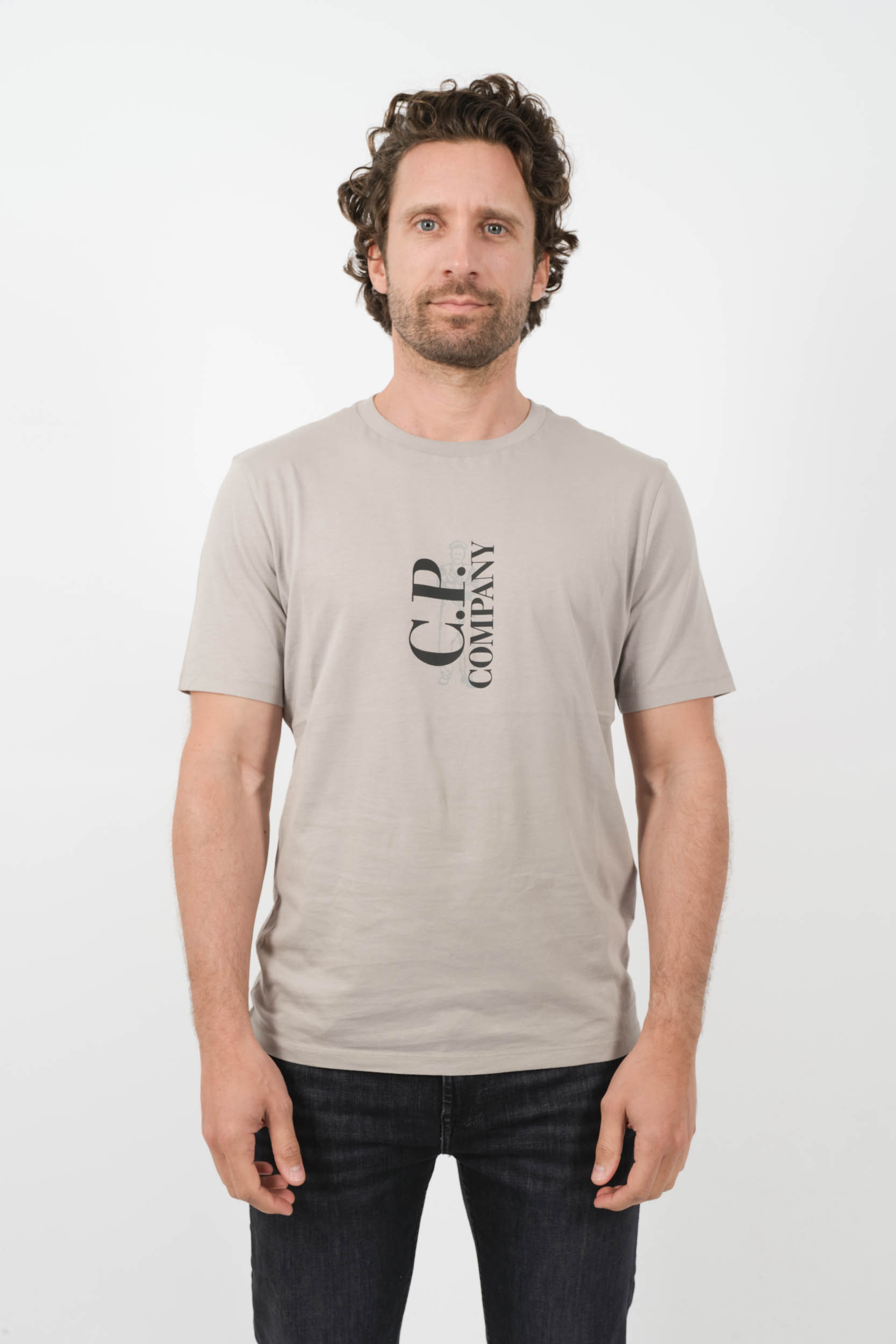 TEE-SHIRT C.P COMPANY MARIN GRIS S139A-913