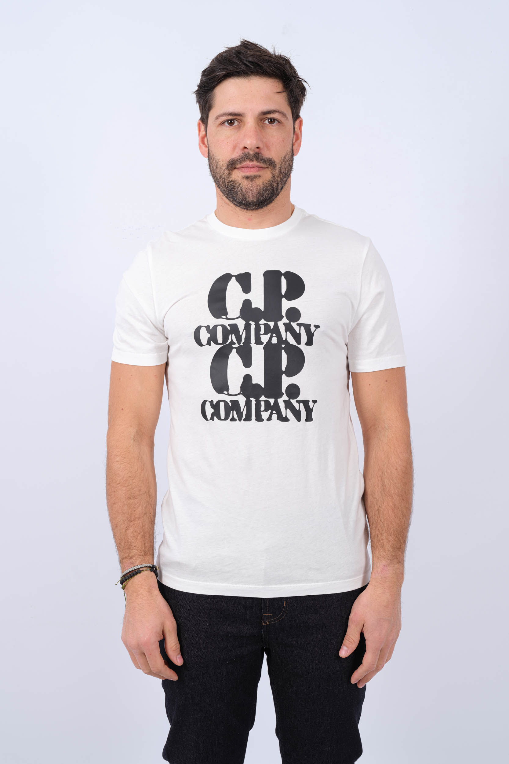 TEE-SHIRT CP COMPANY BLANC S137A-103