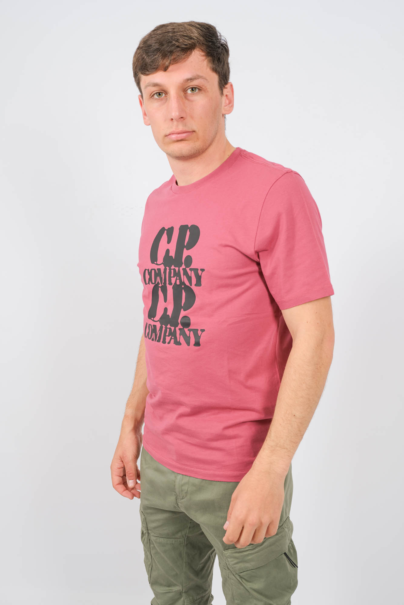 TEE-SHIRT C.P COMPANY TAGUE ROSE S137A-577