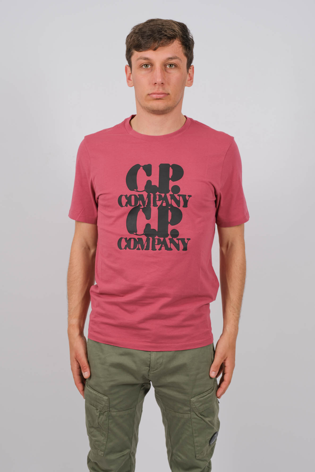 TEE-SHIRT C.P COMPANY TAGUE ROSE S137A-577