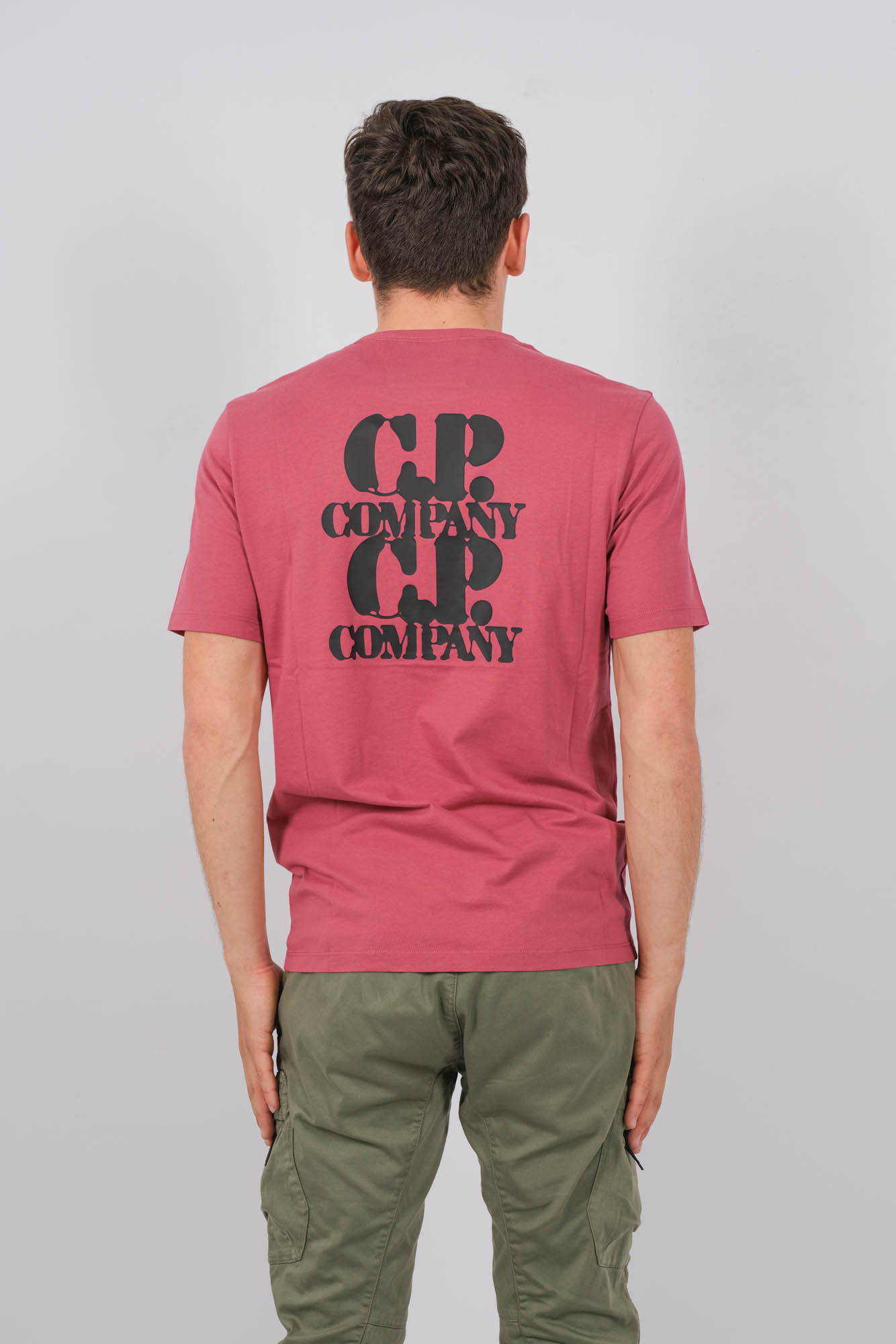 TEE-SHIRT C.P COMPANY TAGUE ROSE S137A-577